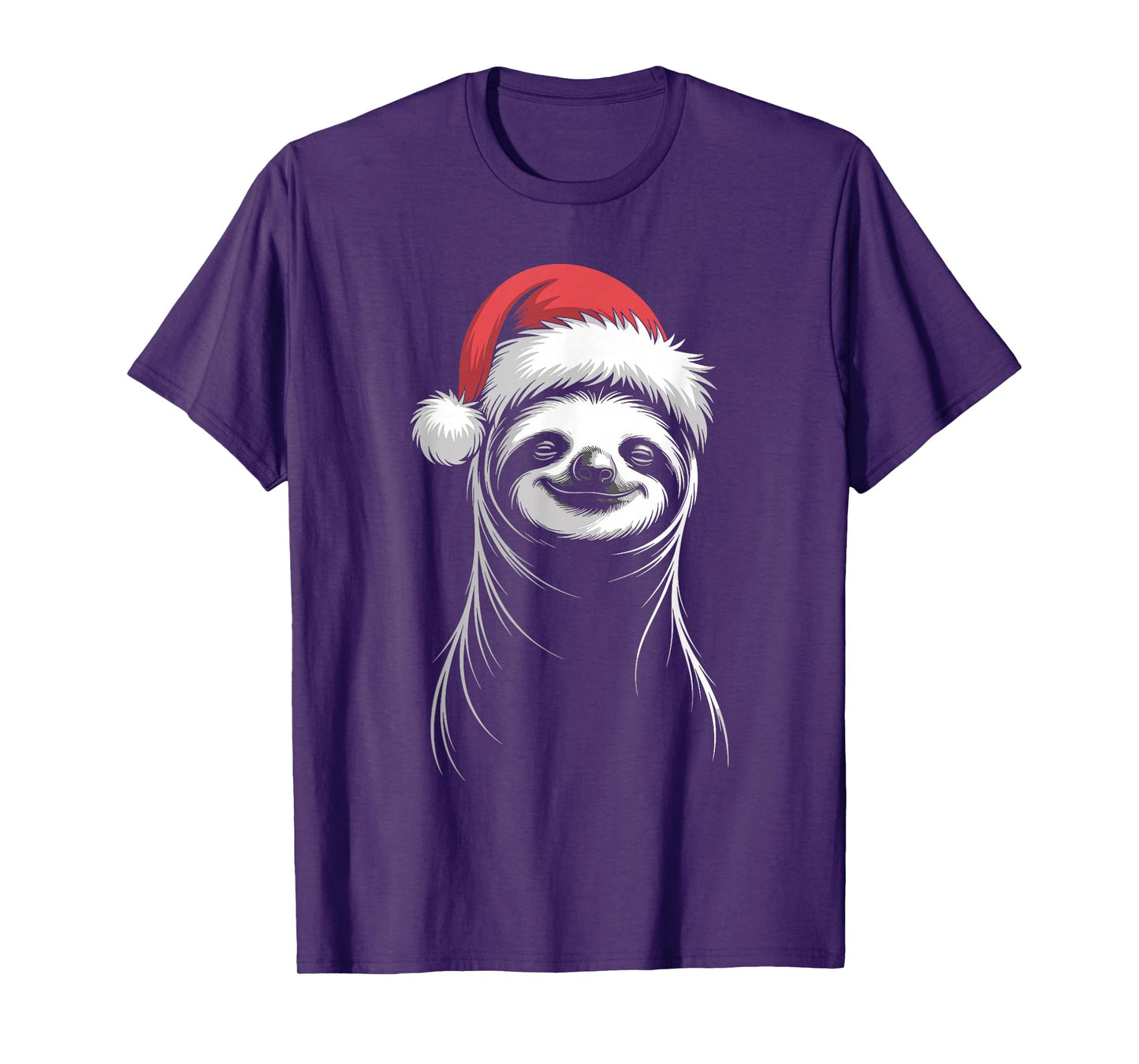 Sloth Santa Hat Christmas Xmas for Men Women T-Shirt