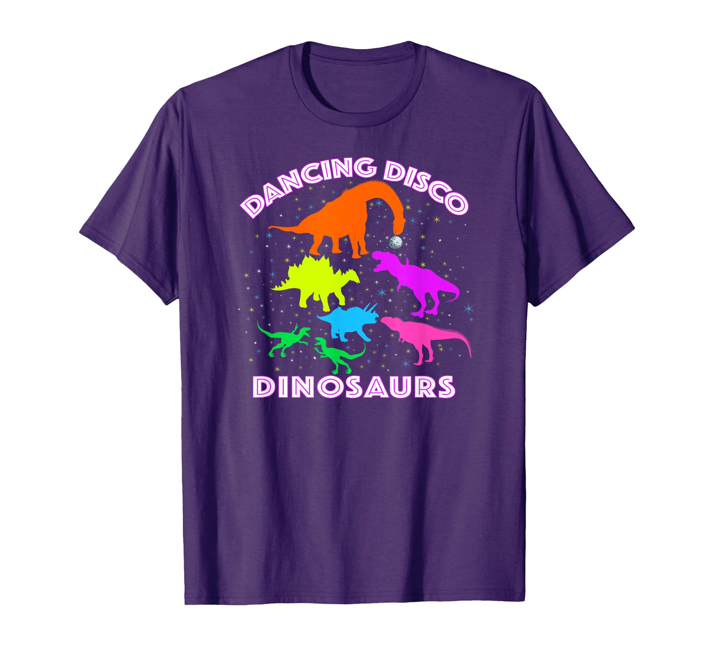 Disco Dancing Dinosaurs Prove Awesome Teacher Present Idea T-Shirt for Men Women Kids