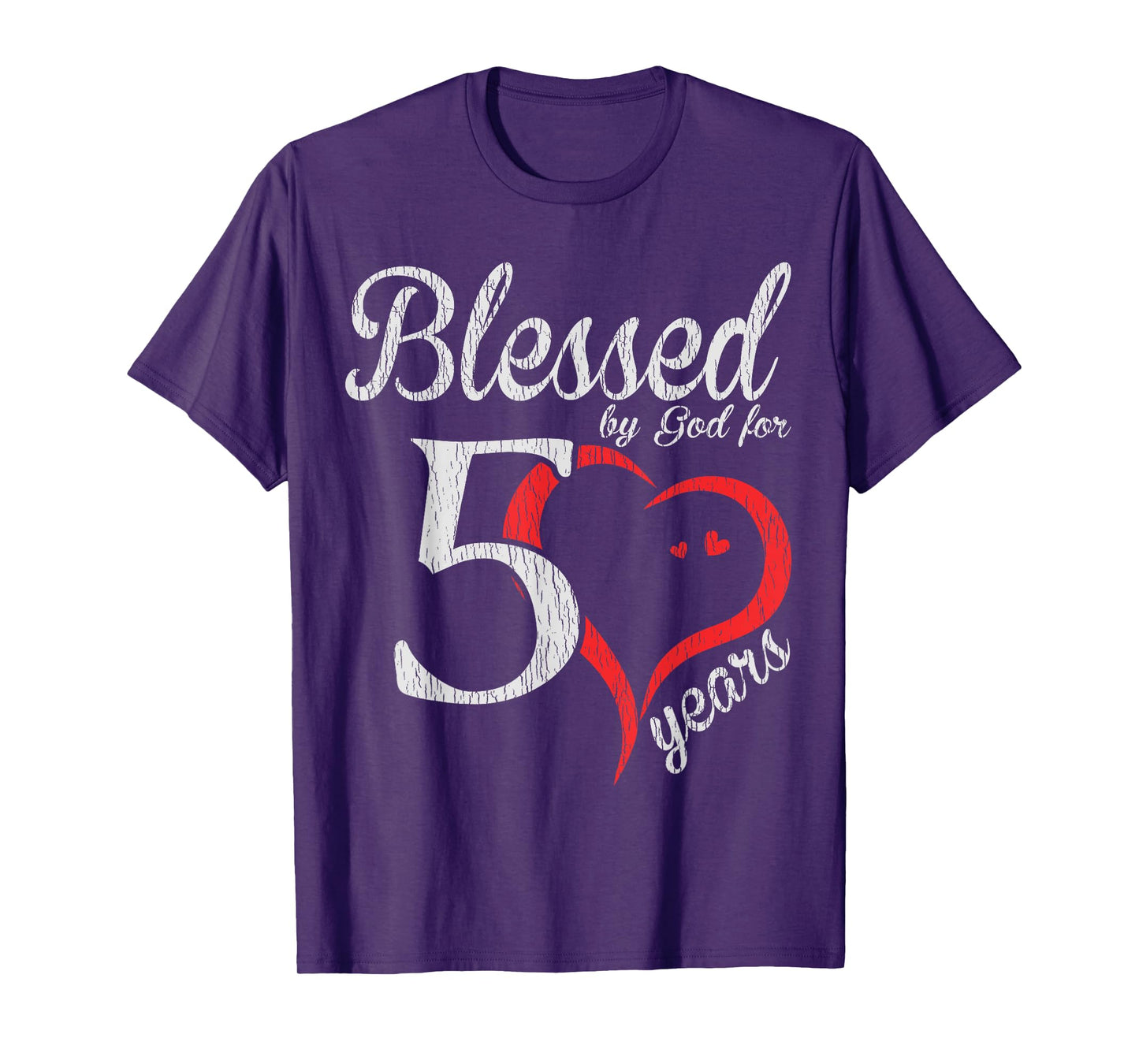 Vintage 50th Birthday Blessed By God For 50 Years Birthday T-Shirt