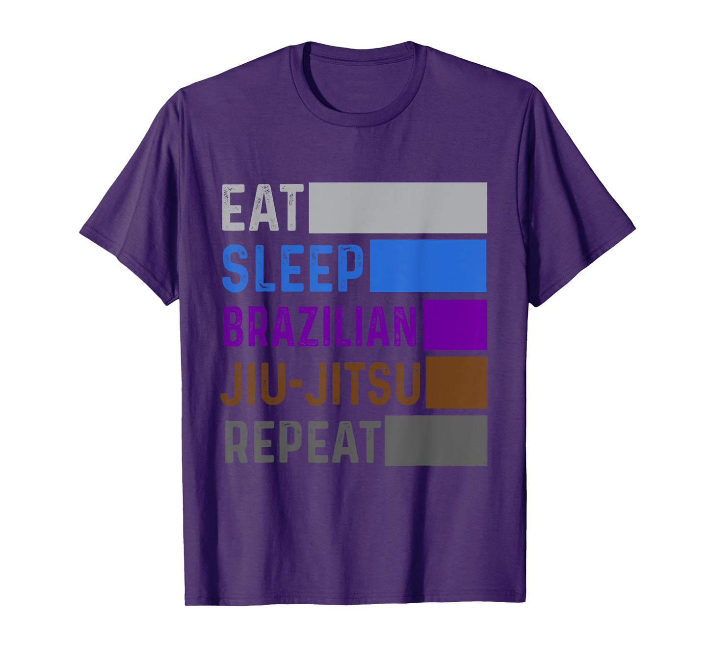 Eat Sleep Brazilian Jiu Jitsu Repeat Belt Ranking Gracie BJJ T-Shirt