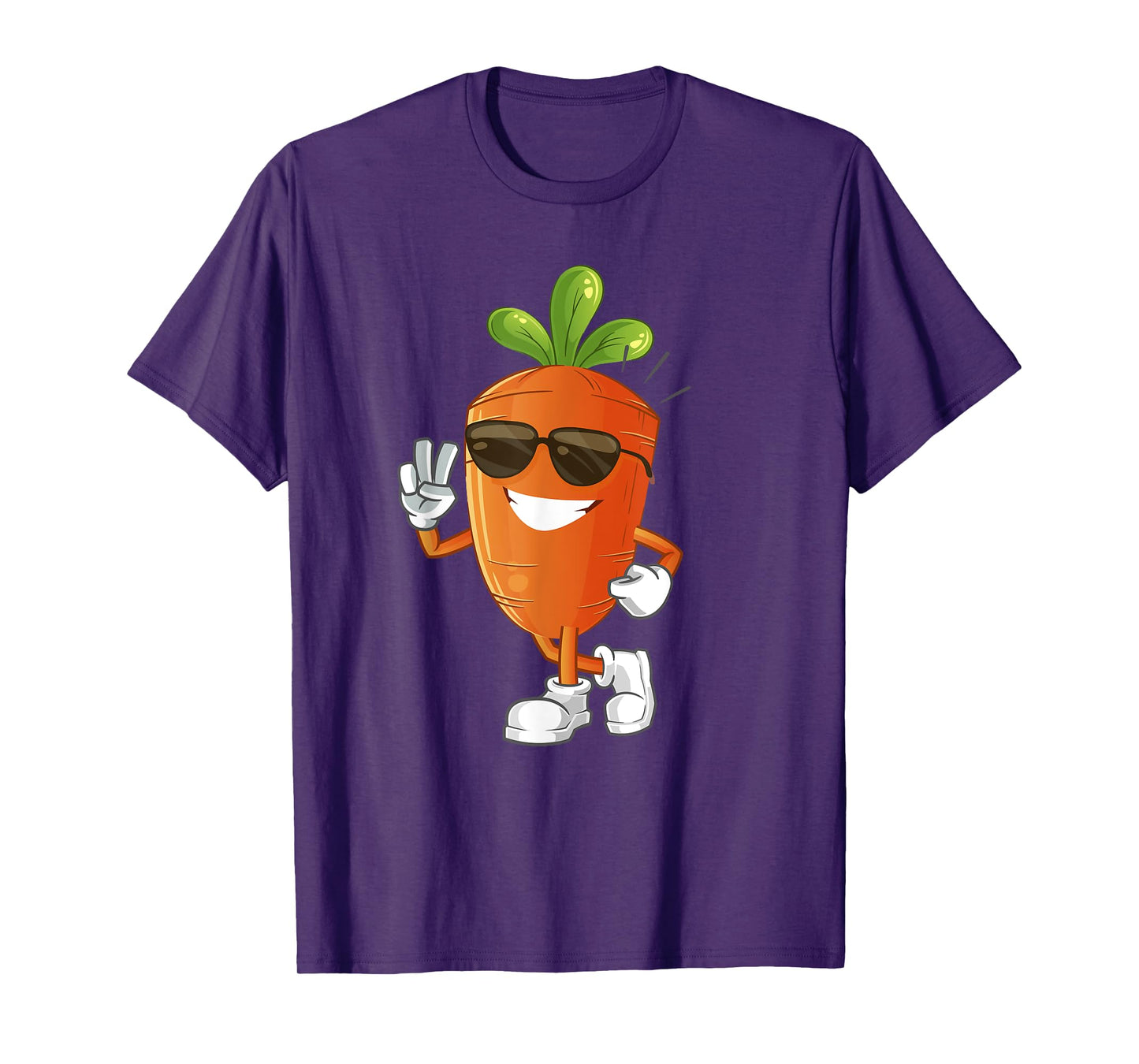 Carrot In Sunglusses Cute Carrot Vegetable Costume Vegan T-Shirt