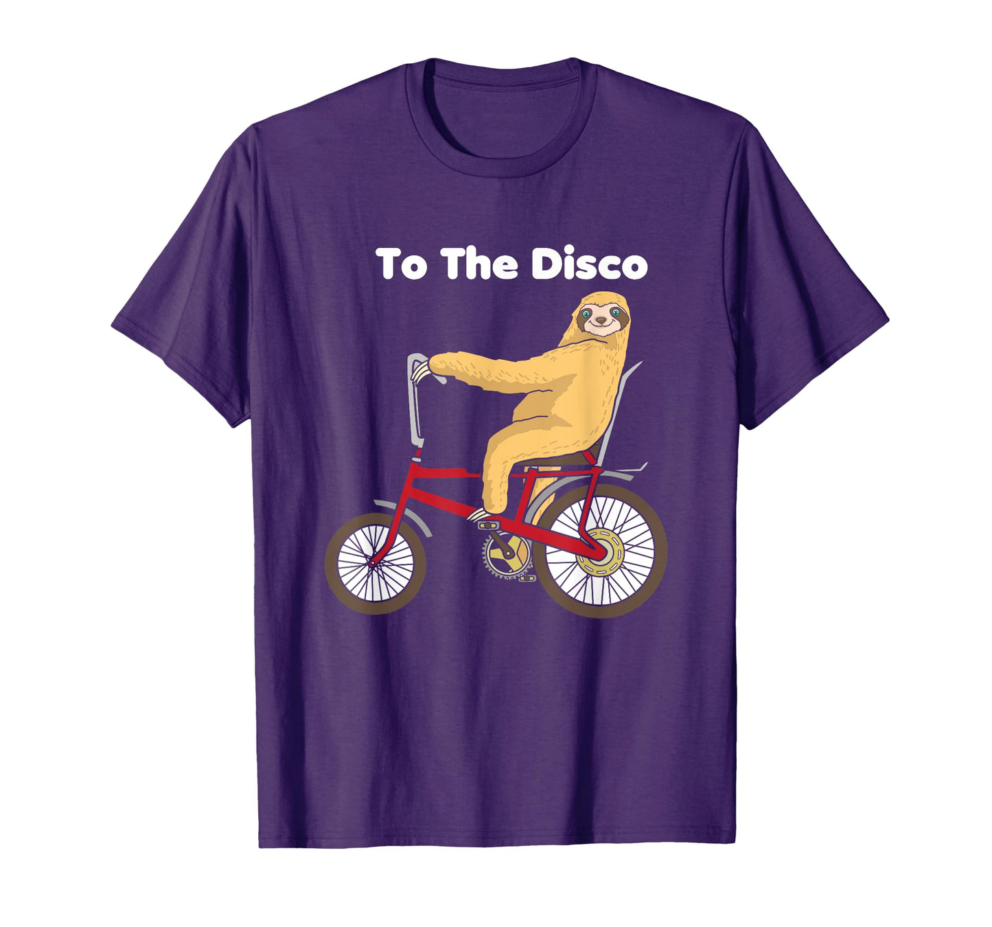 To The Disco Shirt - Sloth Riding Vintage Retro Bike Tee T-Shirt