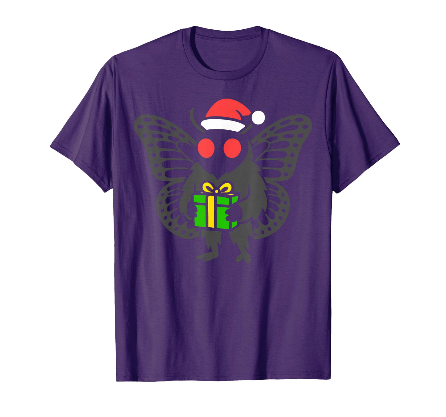 Cute Mothman Santa Mysterious and Dark Cryptid Christmas T-Shirt