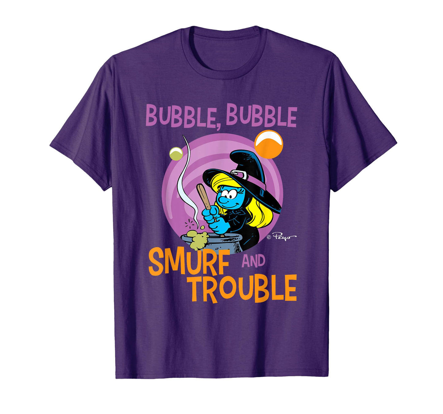 The Smurfs Bubble Bubble Smurf and Trouble T-Shirt