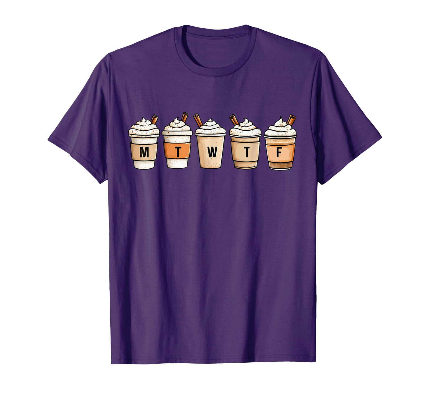 Coffee Pumpkin Latte Spice Lover Week Day Fall Season Women T-Shirt