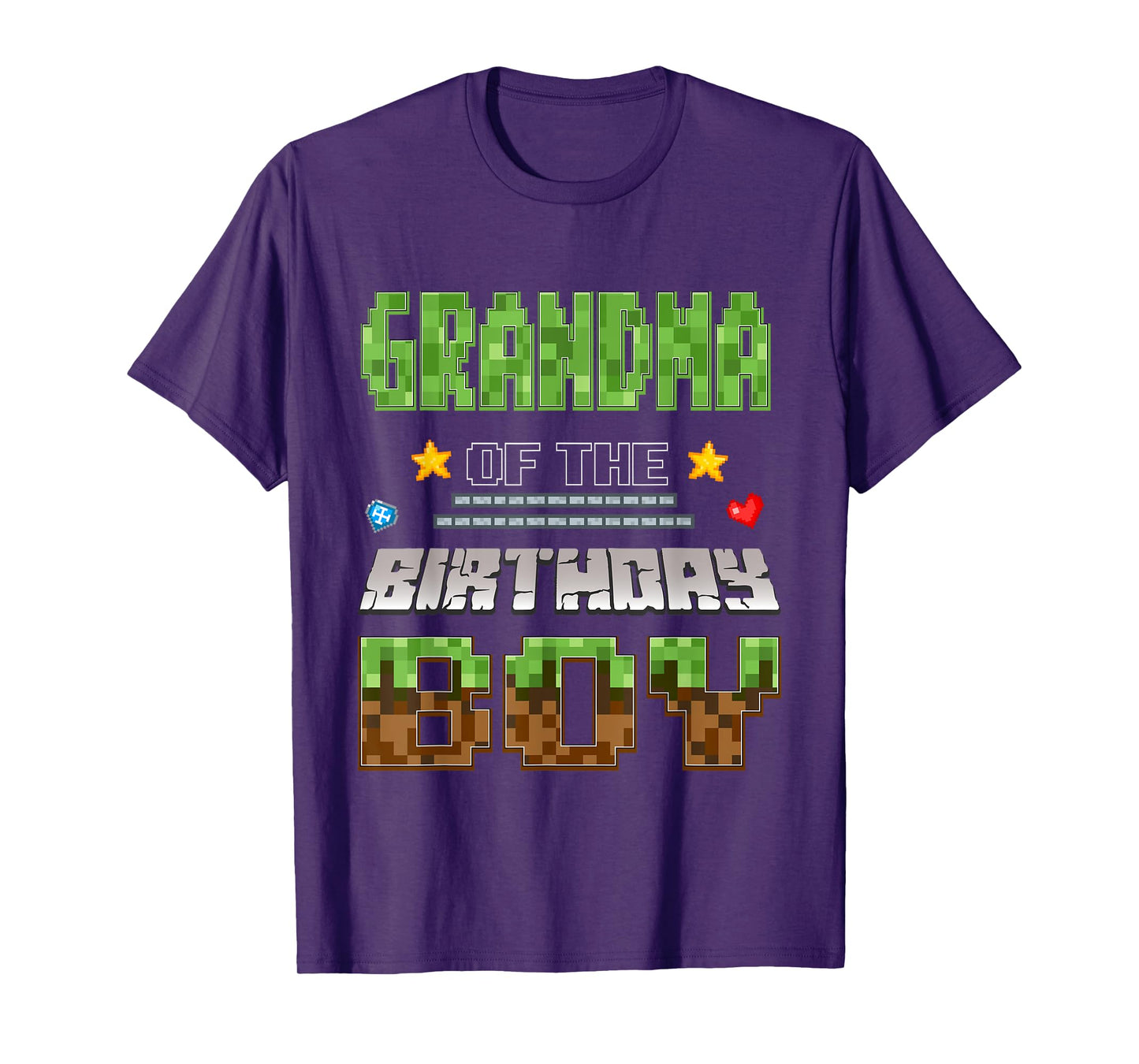 Grandma of The Birthday Boy Video Gamer Pixel Birthday Party T-Shirt