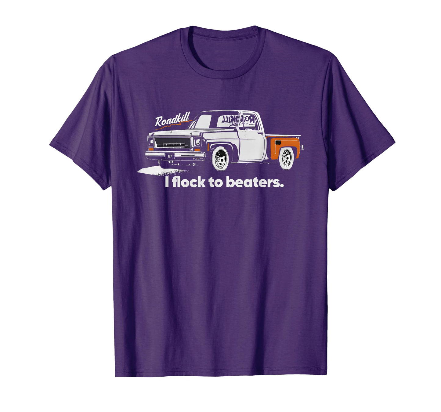 Roadkill I Flock to Beaters Adult T-Shirt