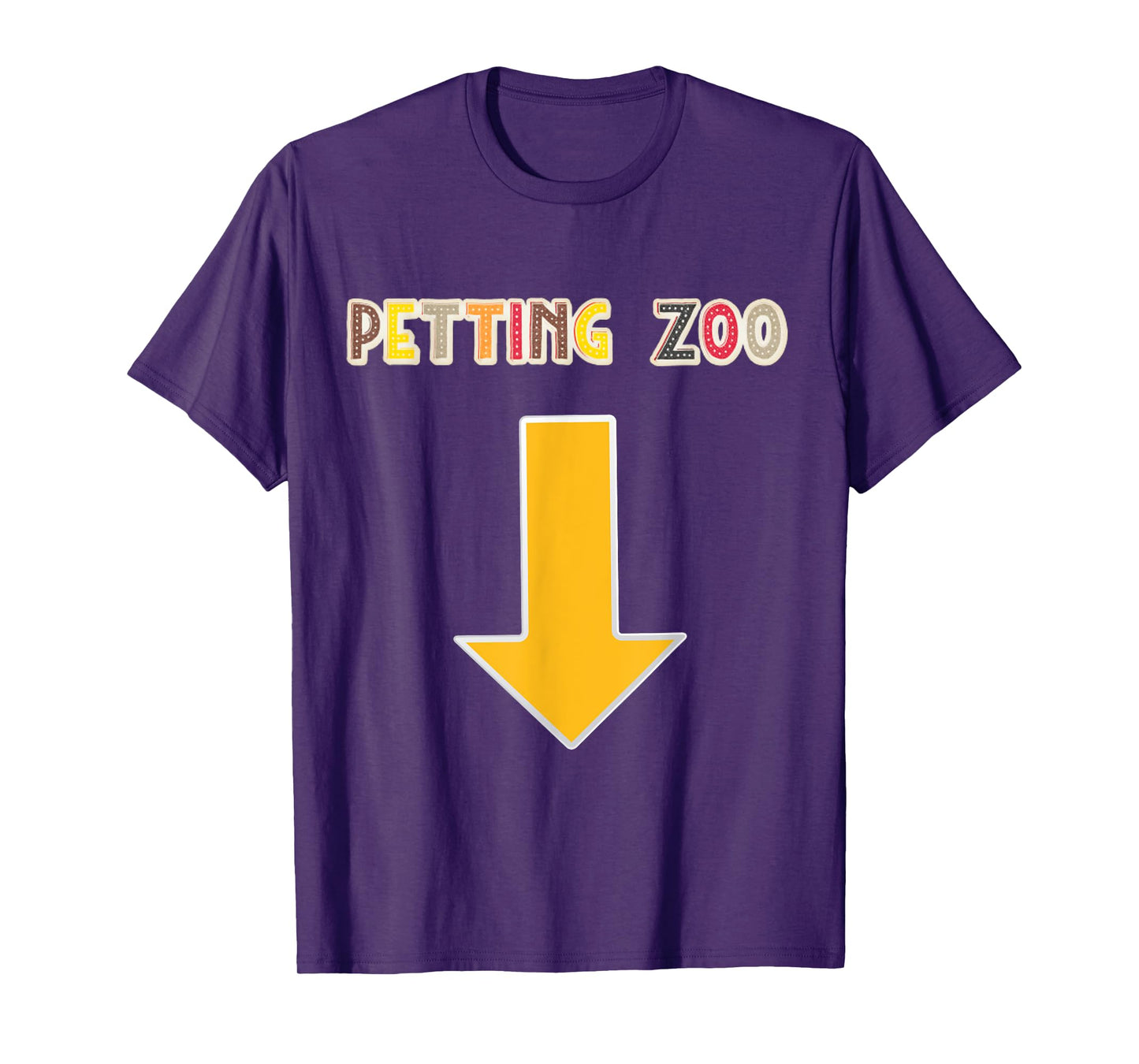 Mens Funny Guys Adult Humor Petting Zoo Arrow Down T-Shirt