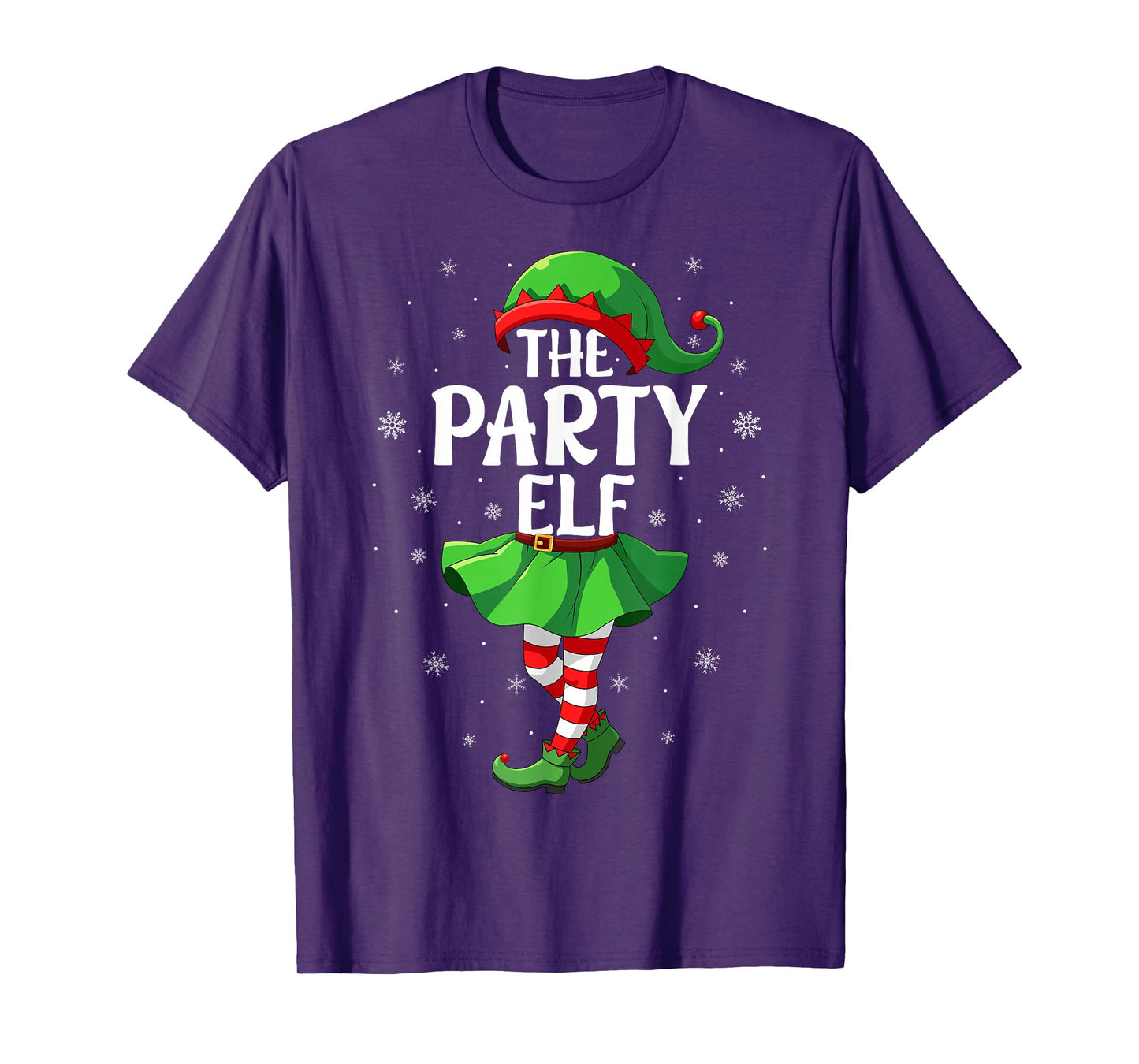 Party Elf Christmas Girls Women Elf Squad Xmas Family T-Shirt