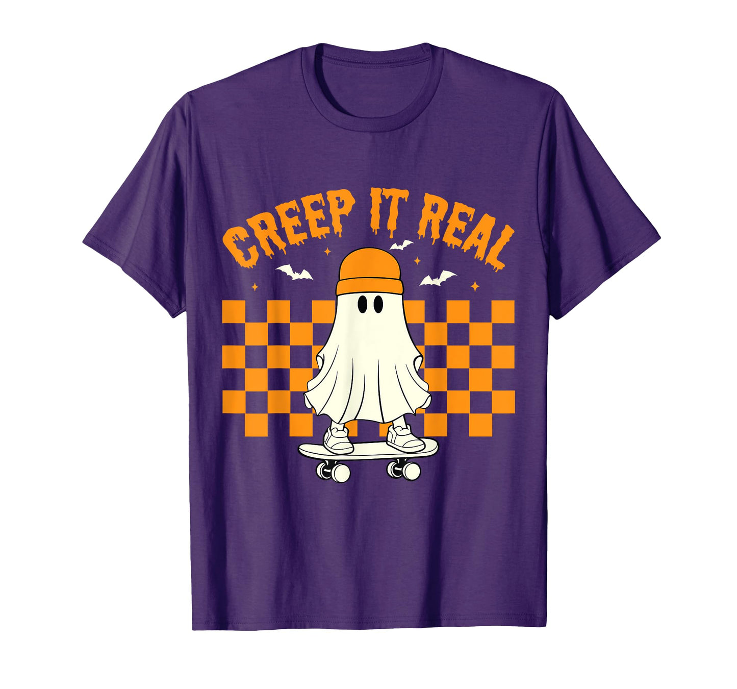 Retro Halloween Cute Ghost Halloween Creep it Real Toddler T-Shirt