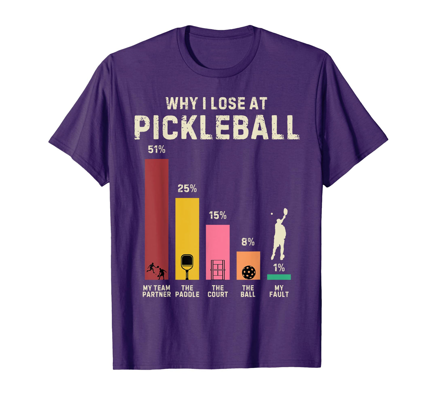 Why I Lose at Pickleball Funny Pickleball T-Shirt