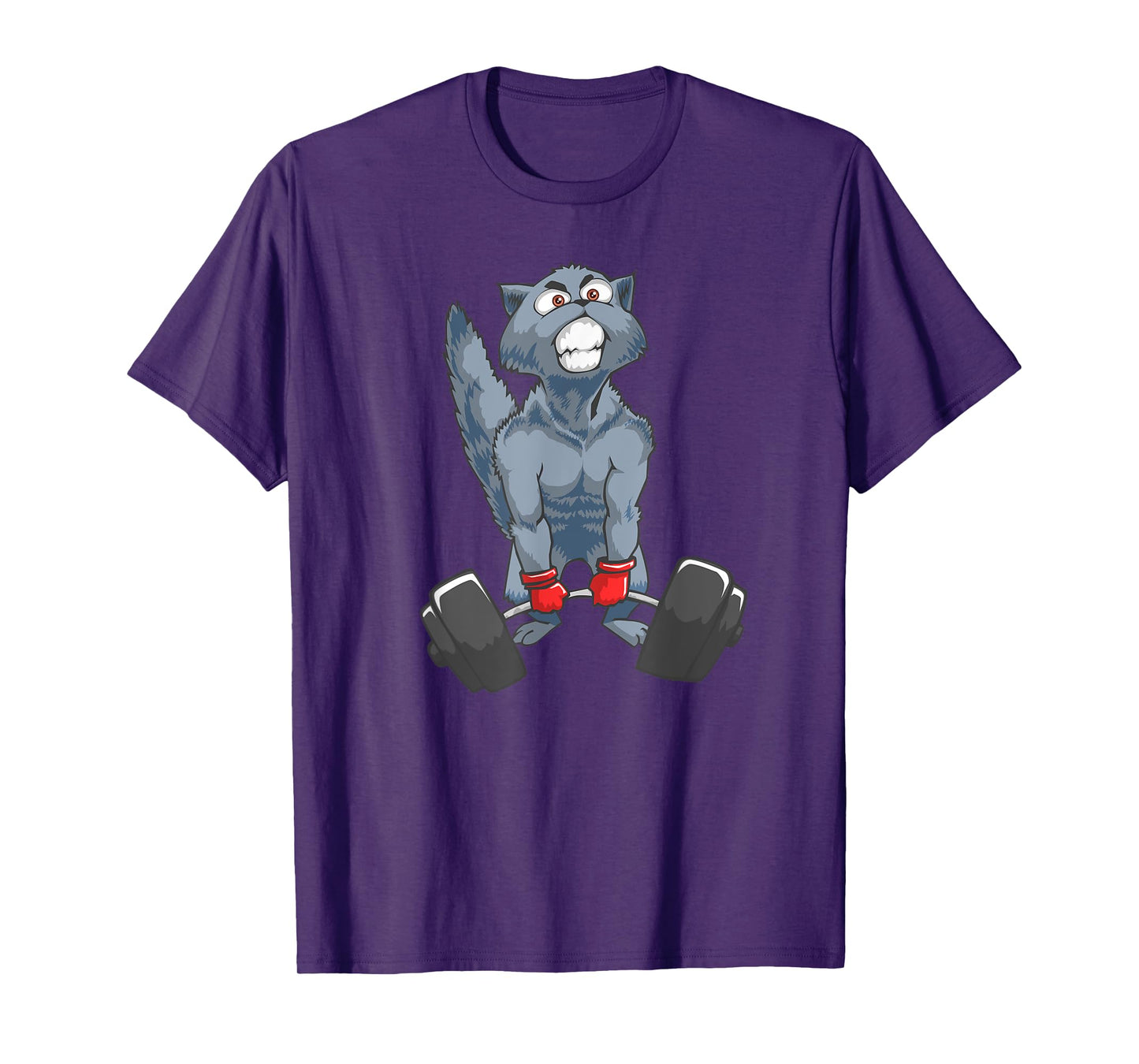 Deadlifting Cat, Weightlifters Gym Workout Bodybuilder T-Shirt for Men Women