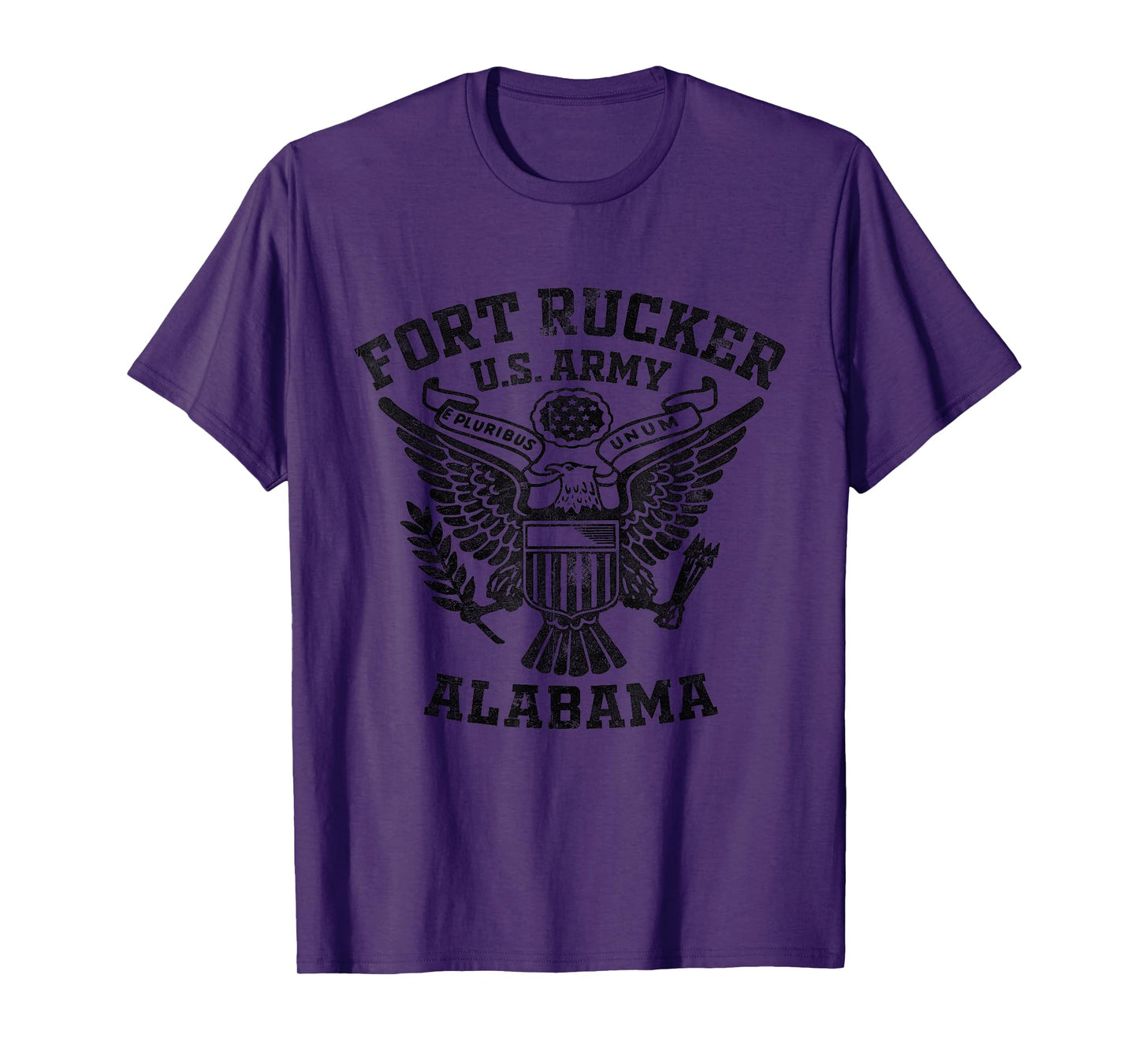 Fort Rucker Alabama AL US Military Base Gifts Unisex-Adults Military Theme T-Shirt Grey Small Retro Crew Neck Short Sleeve T-Shirt