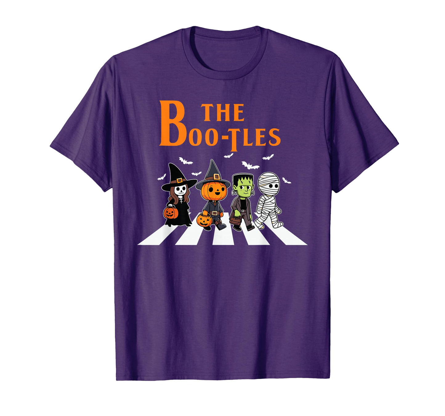 The Boo-Tles Halloween Pumpkin Mummy Witch Frankenstein T-Shirt