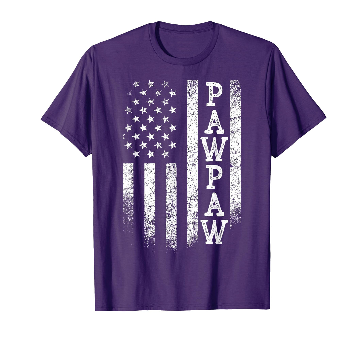 Distressed Pawpaw American Flag Patriotic Father's Day T-Shirt