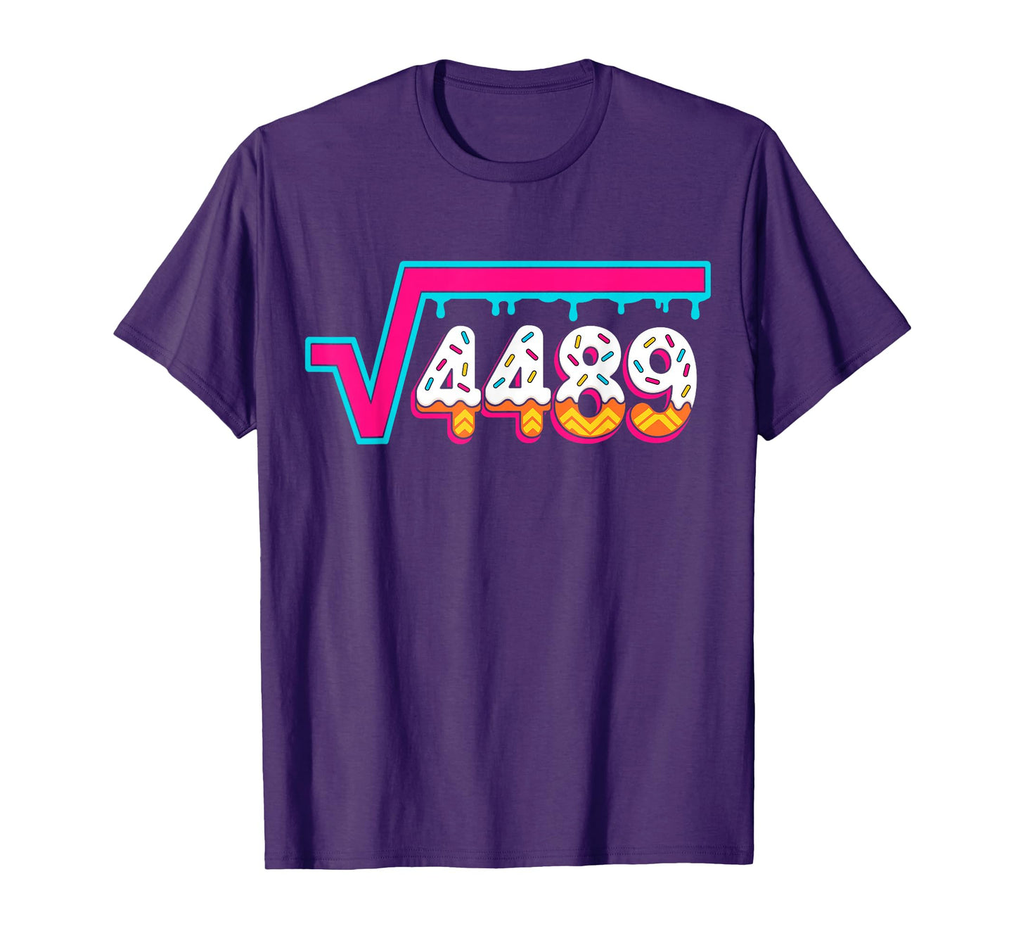 6 7 Vintage Funny Meme Square Root 4489 Slang Math Teacher T-Shirt