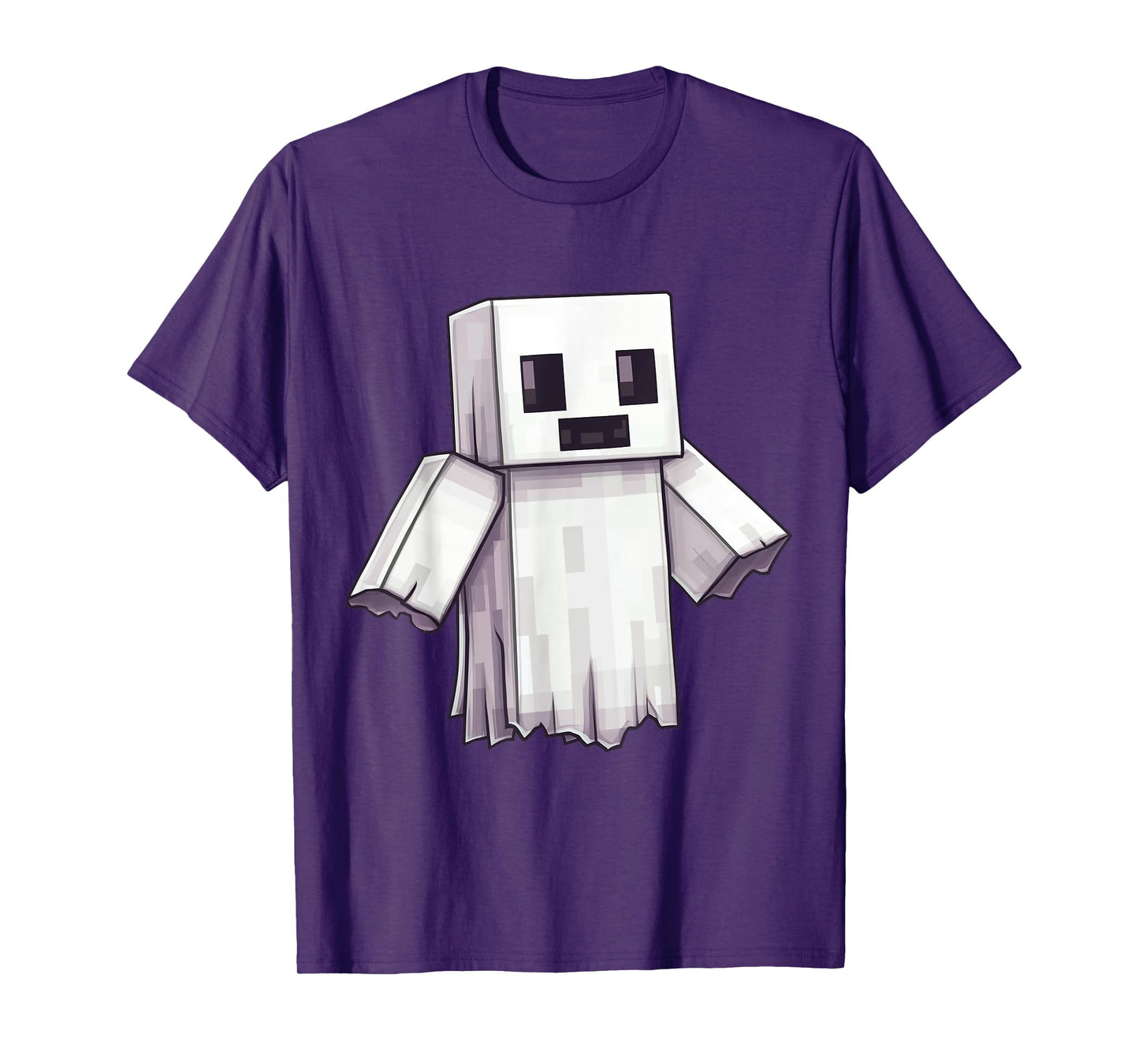 Ghost Video Gamer Pixel Halloween Matching Costume Men Kids T-Shirt