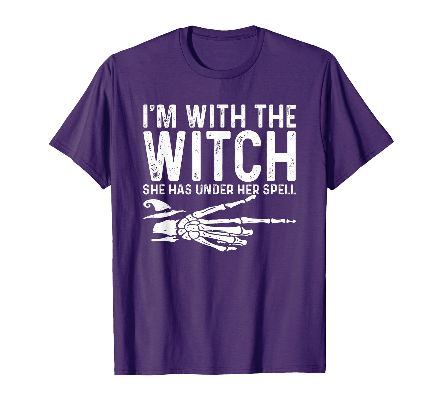 I'm with The Witch Funny Halloween Couple Costume Party T-Shirt