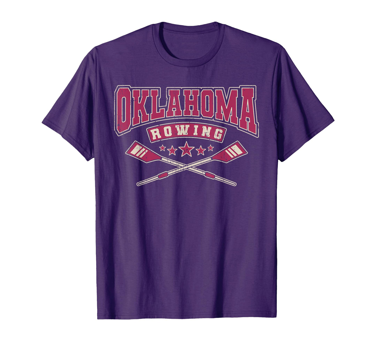 Oklahoma Rowing Crew OK US State Retro Vintage Oar Men Women T-Shirt