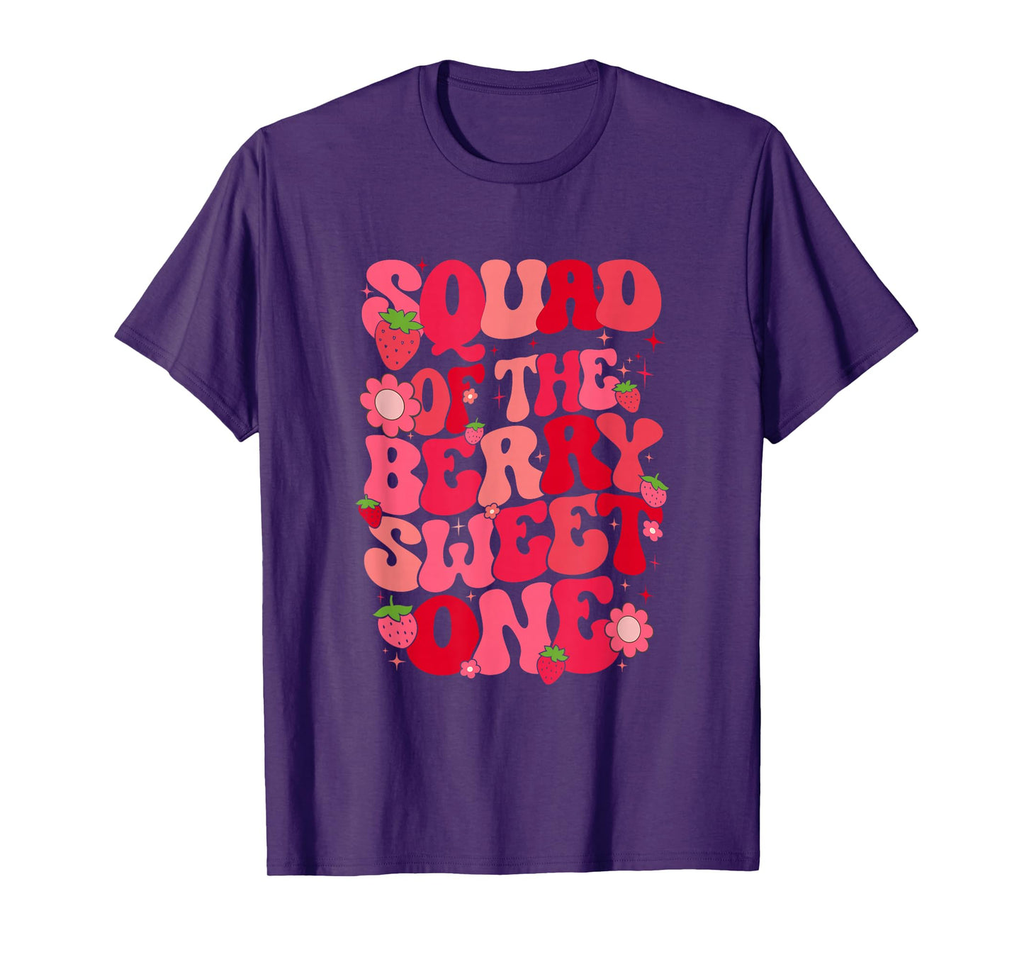 Squad Of The Berry Sweet One Strawberry First Birthday T-Shirt