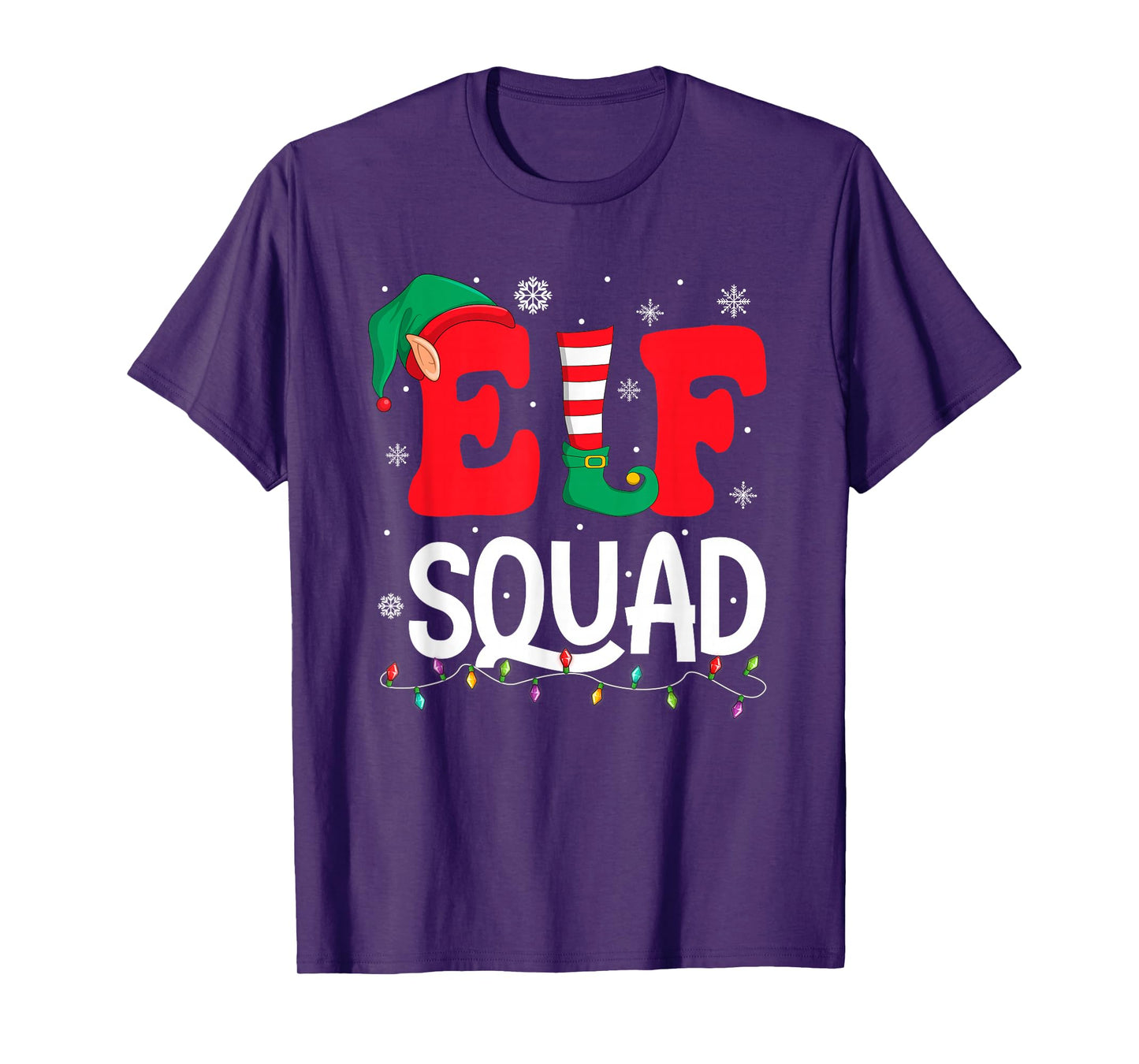 Elf Squad Christmas Matching Family Group Elf Xmas T-Shirt