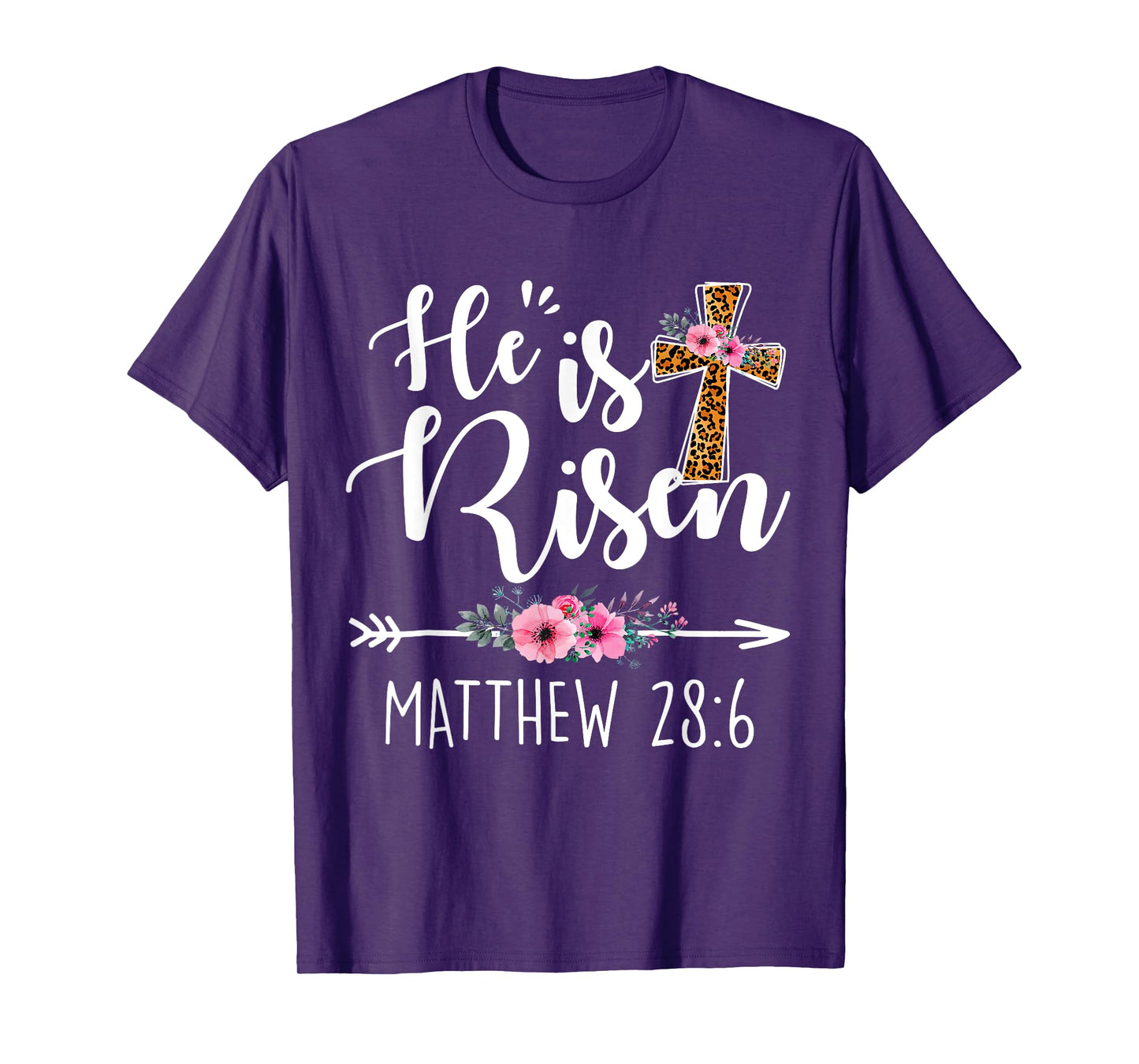 Happy Easter Day He is Risen Toddler Girls Women Floral T-Shirt