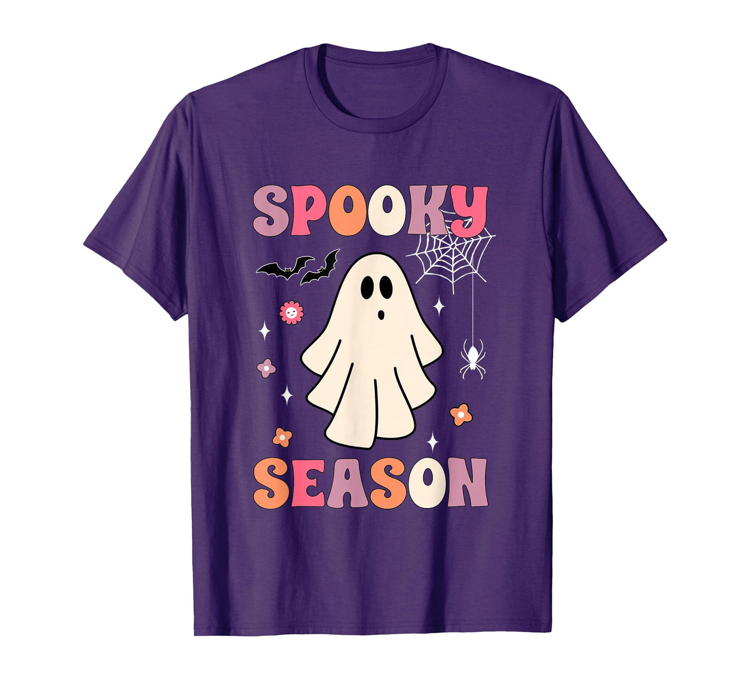 Halloween Groovy Cute Ghost Spooky Season T-Shirt