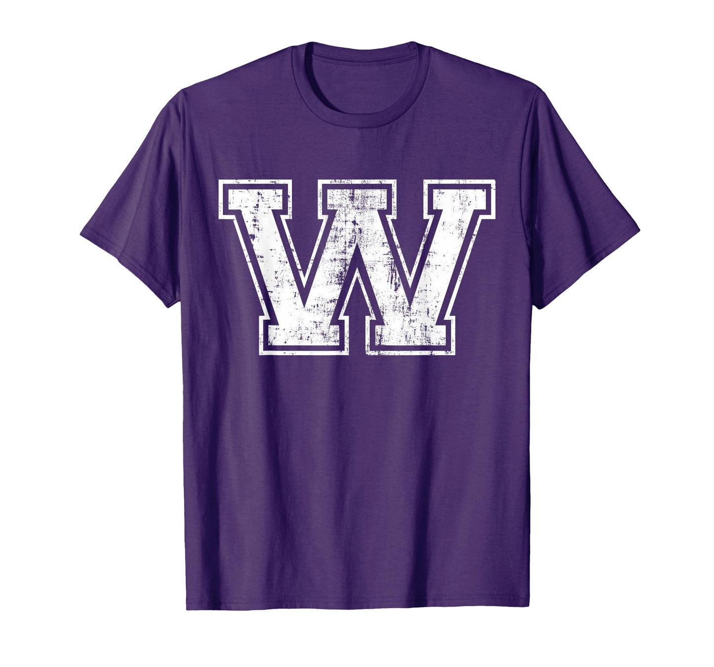 Letter W Uppercase Alphabet Initial School College Varsity T-Shirt