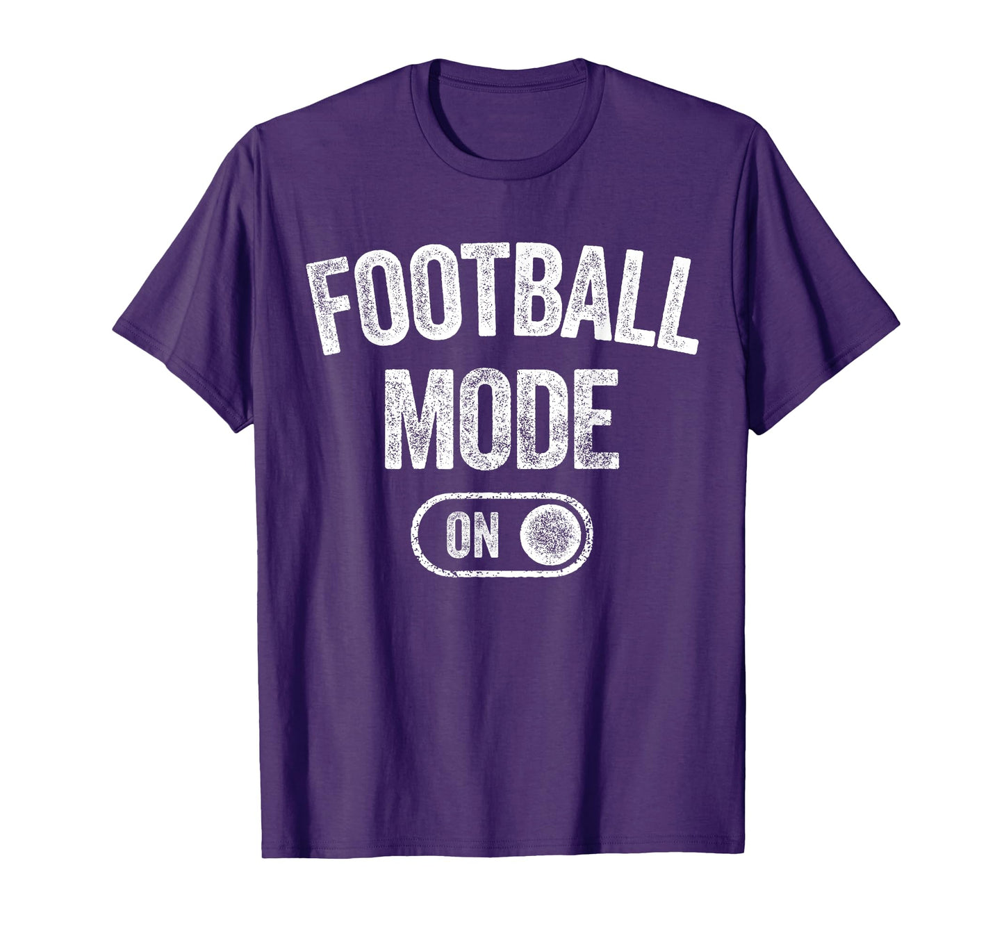 Football Mode On Funny Quarterback Gift Coach Player Dad T-Shirt