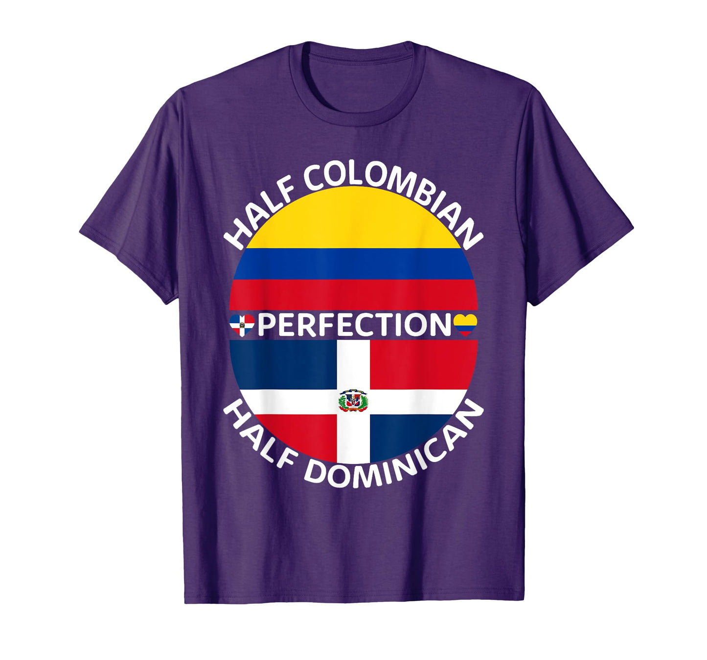 Half Colombian Half Dominican Republic Colombia Flag Men T-Shirt