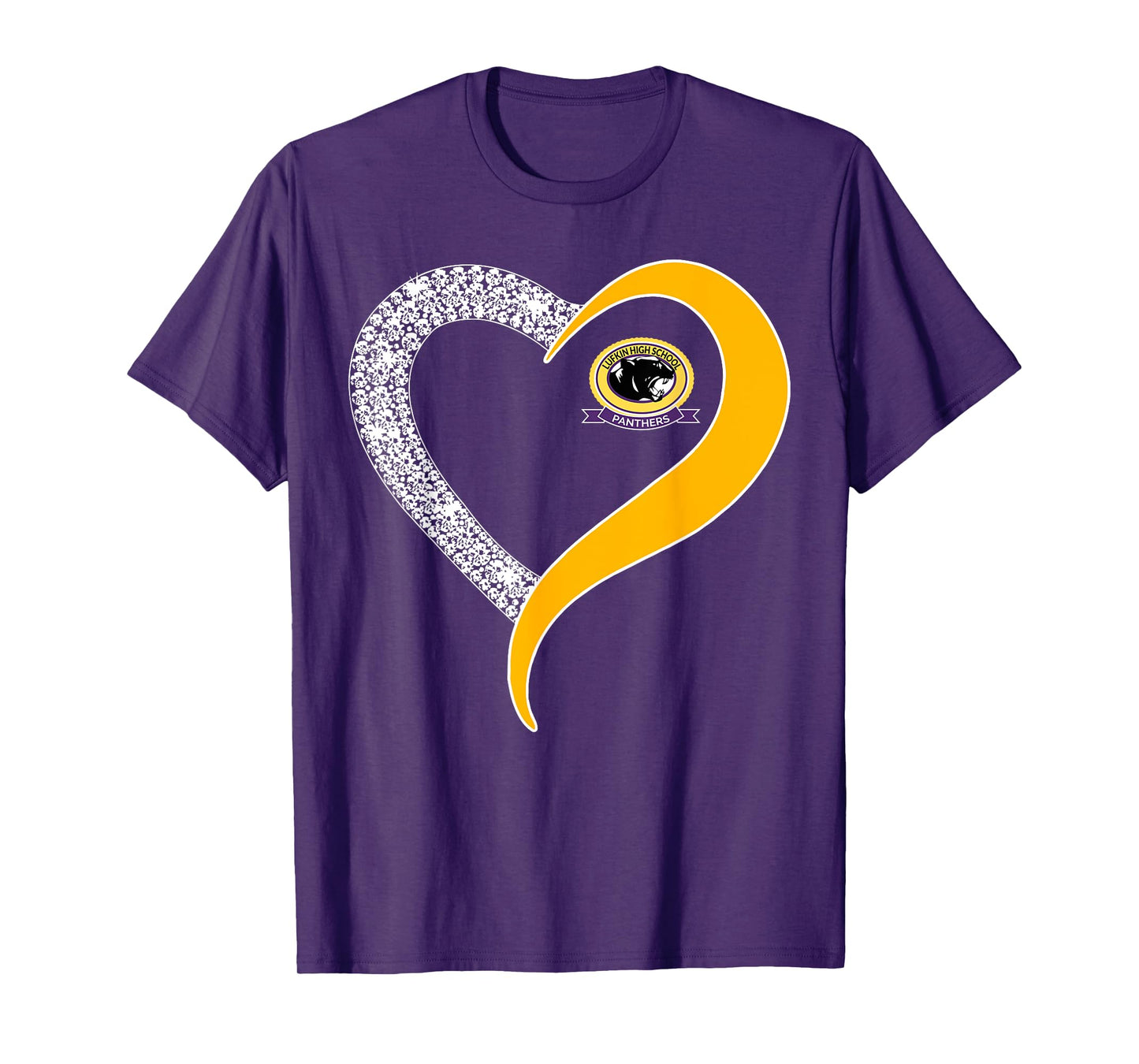 Lufkin Panthers Logo Diamond Heart HS T-Shirt