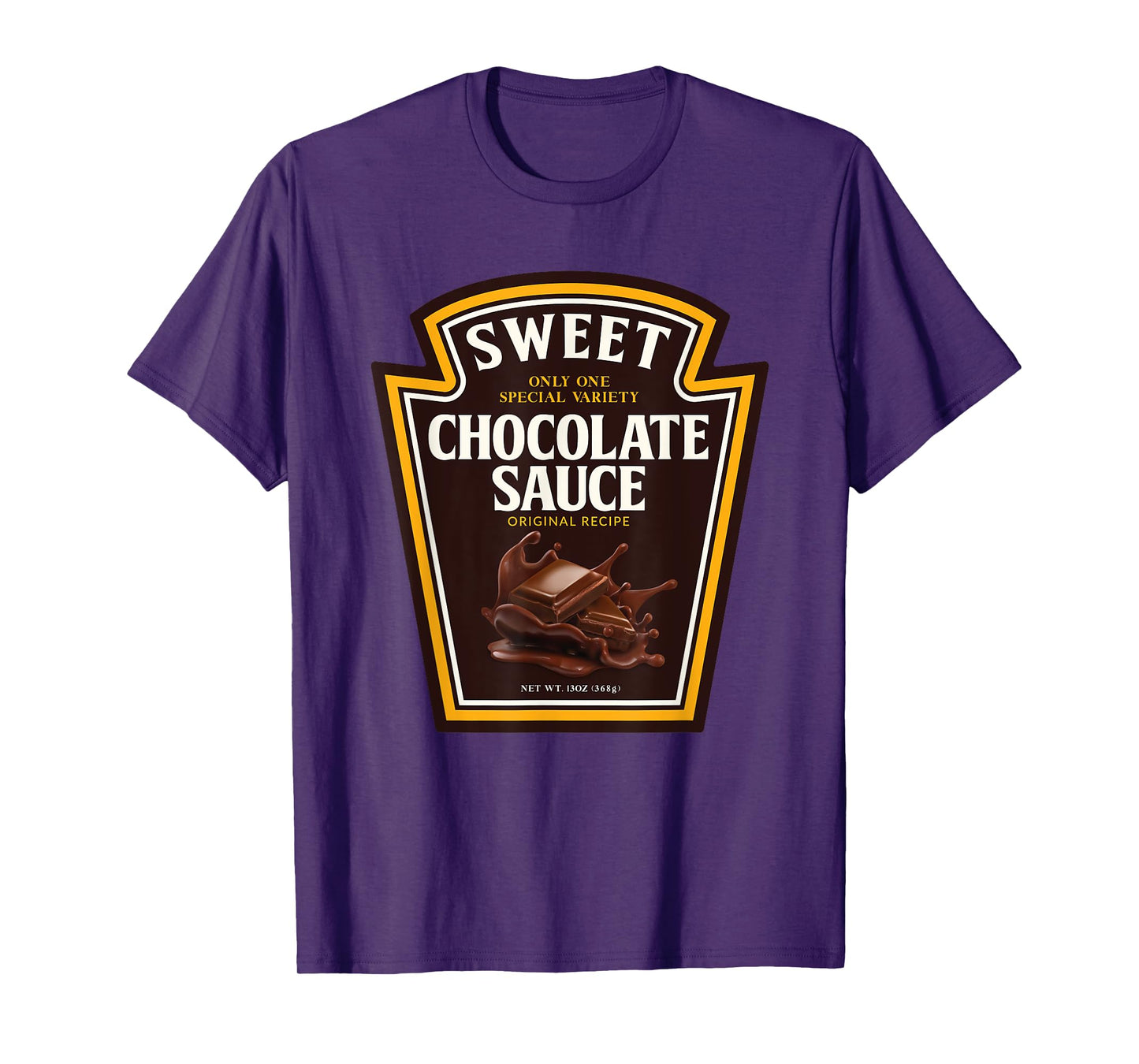 Sweet Chocolate Sauce Funny Bottle Label Condiment design T-Shirt