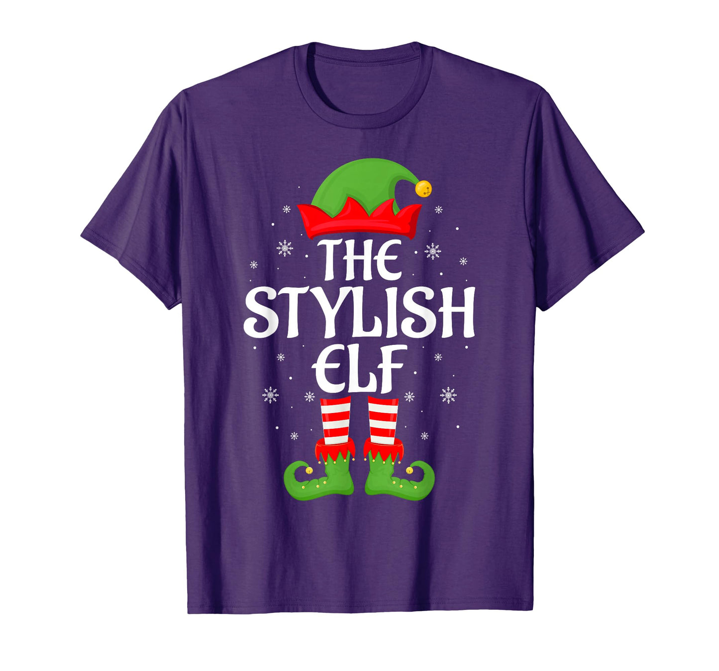 Stylish Elf Xmas Family Matching Elf Squad Christmas T-Shirt