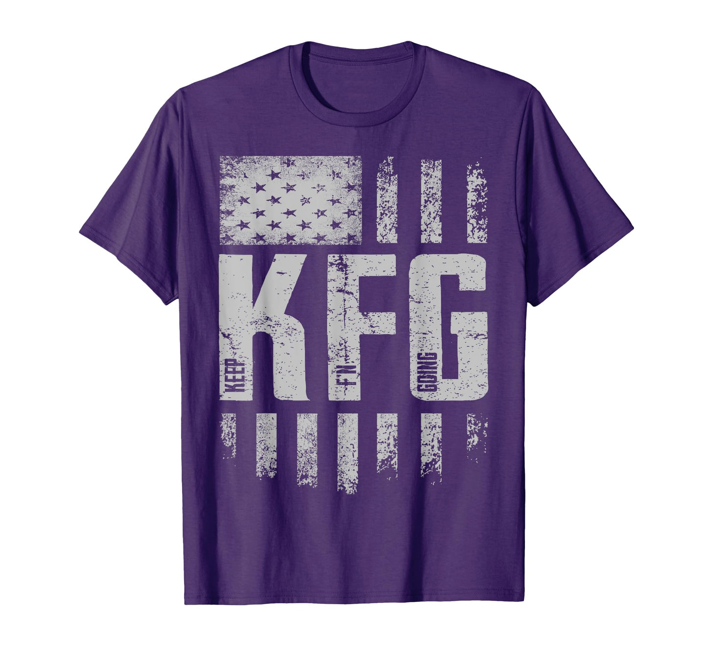 KFG Keep F'N Going Military Army Retro USA Flag T-Shirt