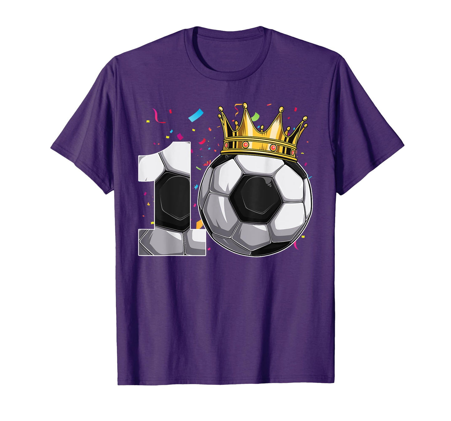 Funny 10th Birthday Boy Soccer 10 Years Old Birthday Party T-Shirt