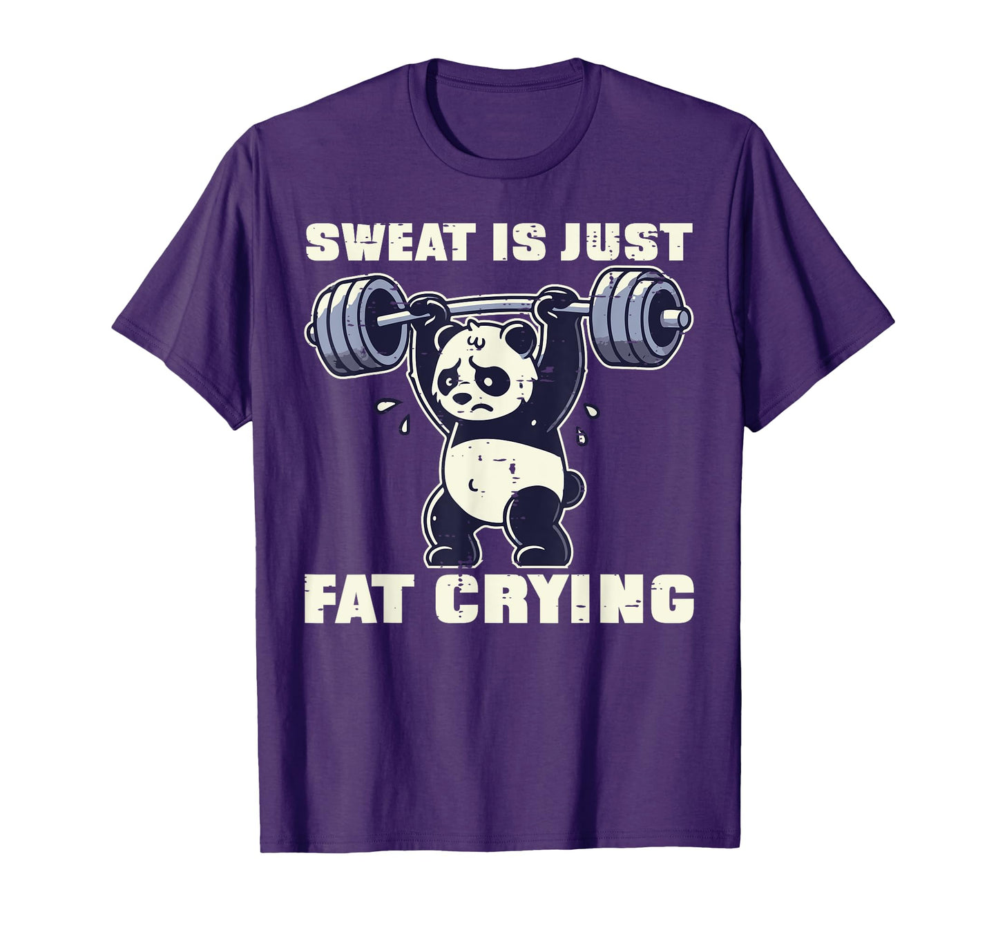 Gym Panda Sweat Is Fat Crying Funny Workout Men Women Kids T-Shirt