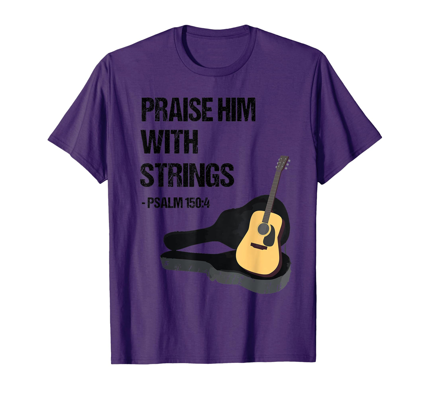 Praise Him With Strings Christian Guitar Player T Shirt T-Shirt