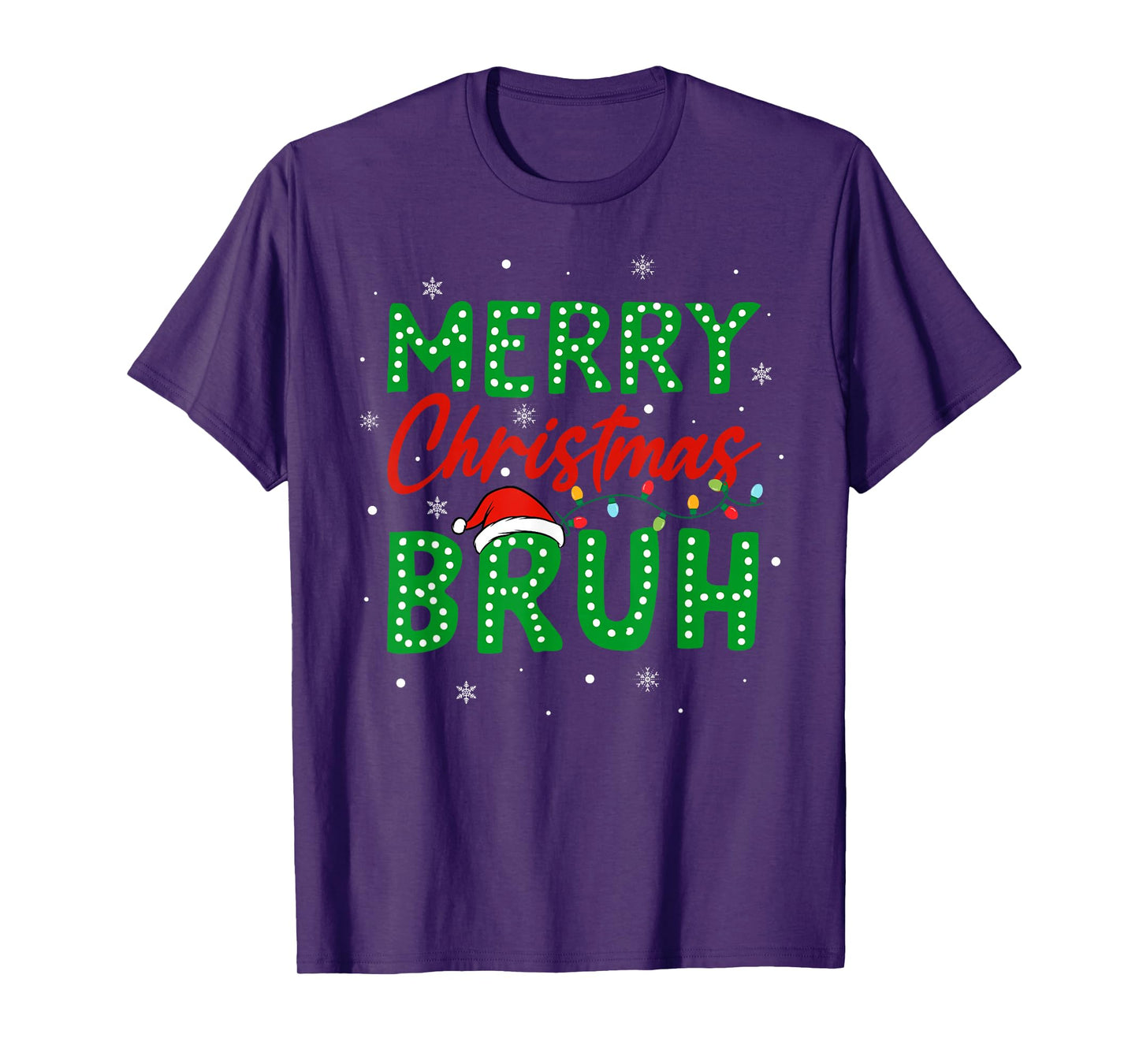 Merry Christmas Bruh Santa Family Xmas Boys Teens T-Shirt