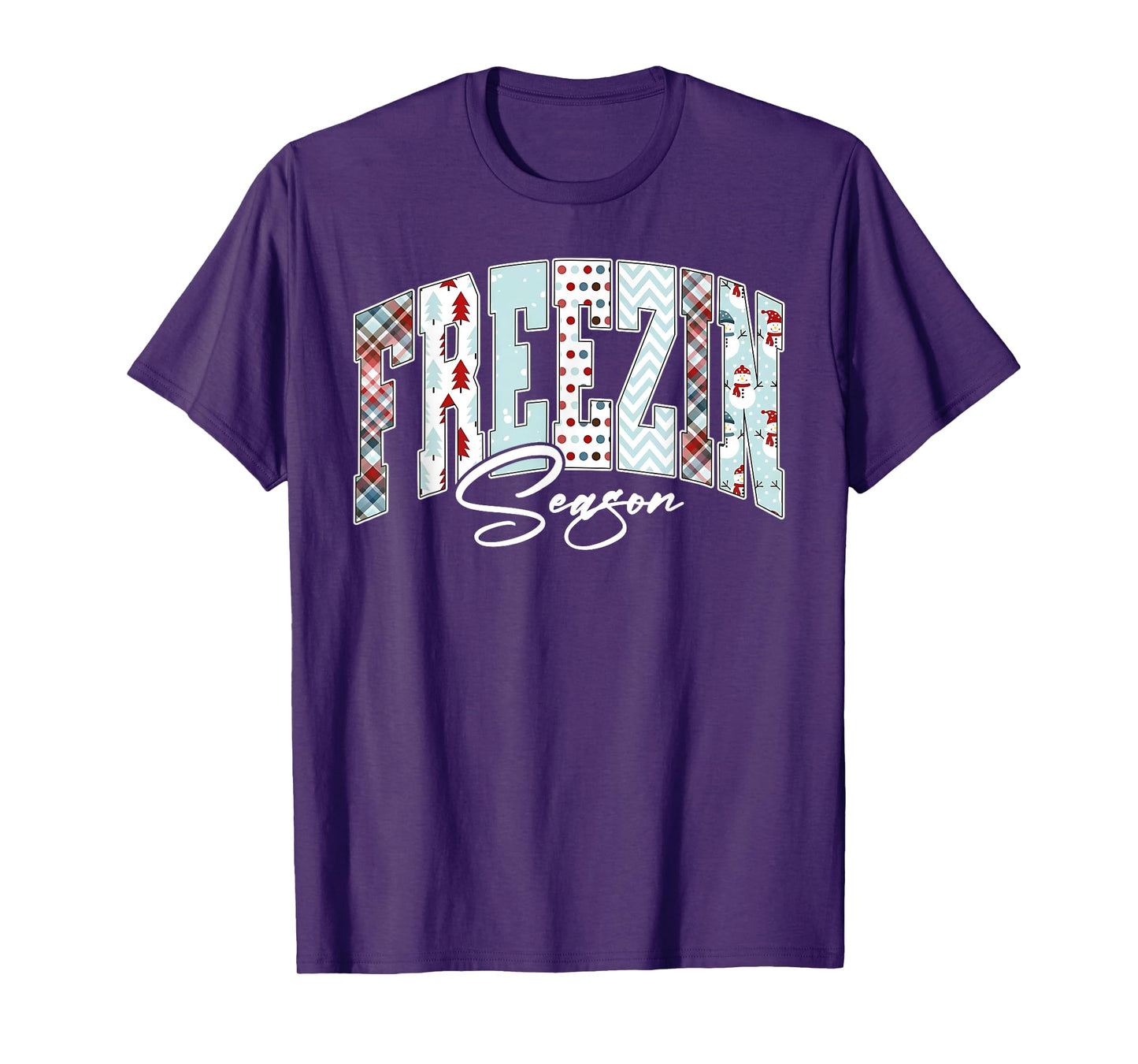Freezin' Season Santa Merry Christmas Xmas Pajamas Holiday T-Shirt