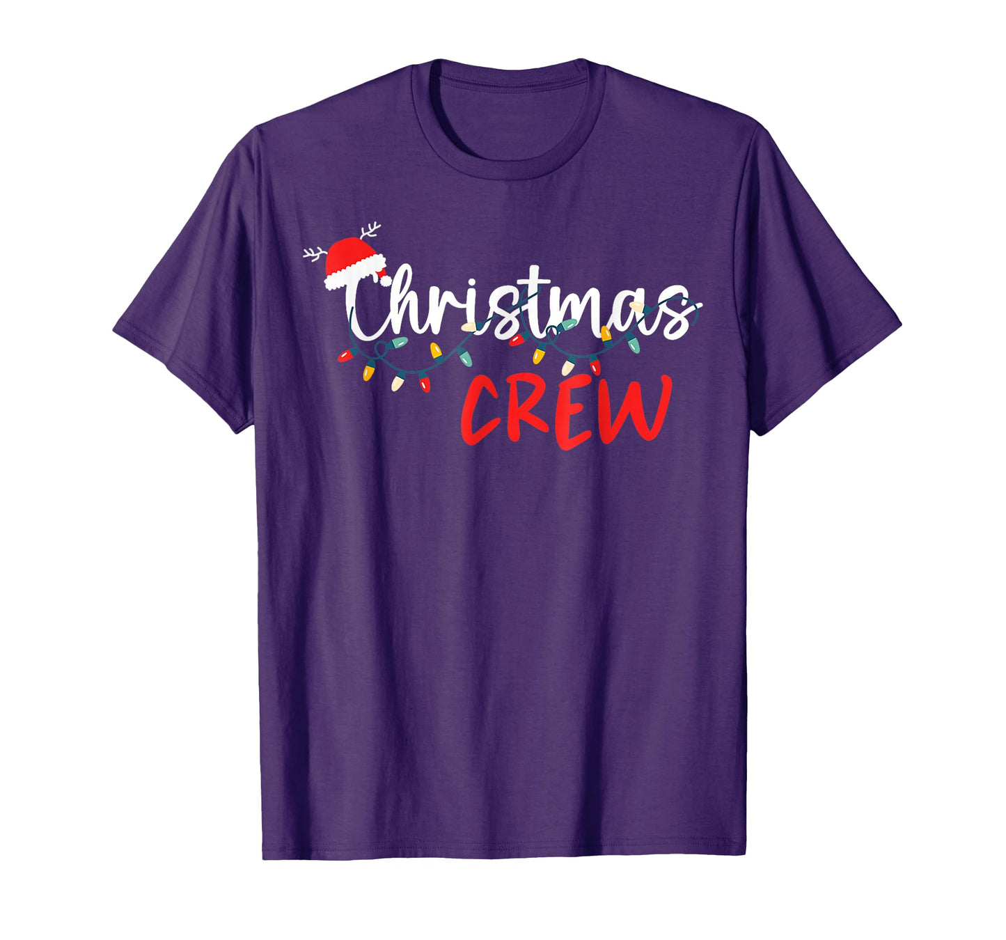 Christmas Crew Xmas Lights Family Matching Pajamas Holiday T-Shirt