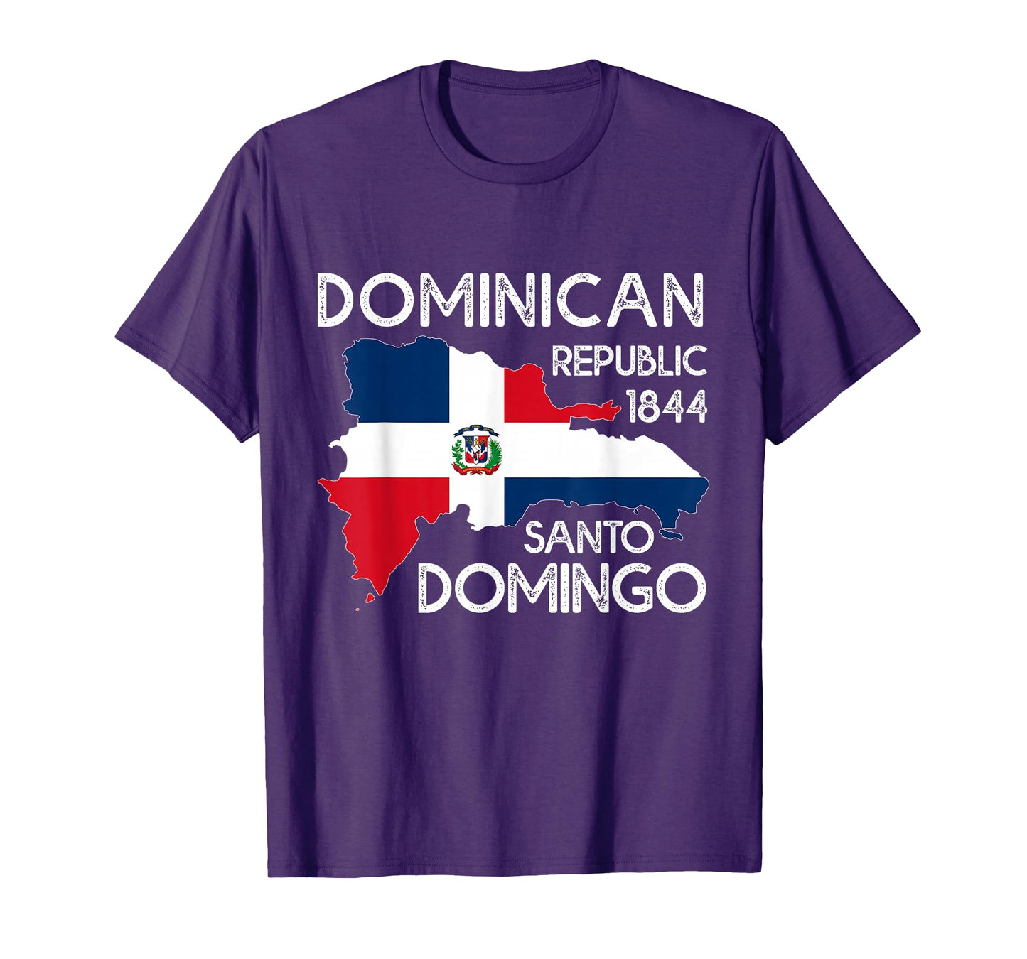 Dominican Republic Santo Domingo 1844 DR Flag Map Design T-Shirt