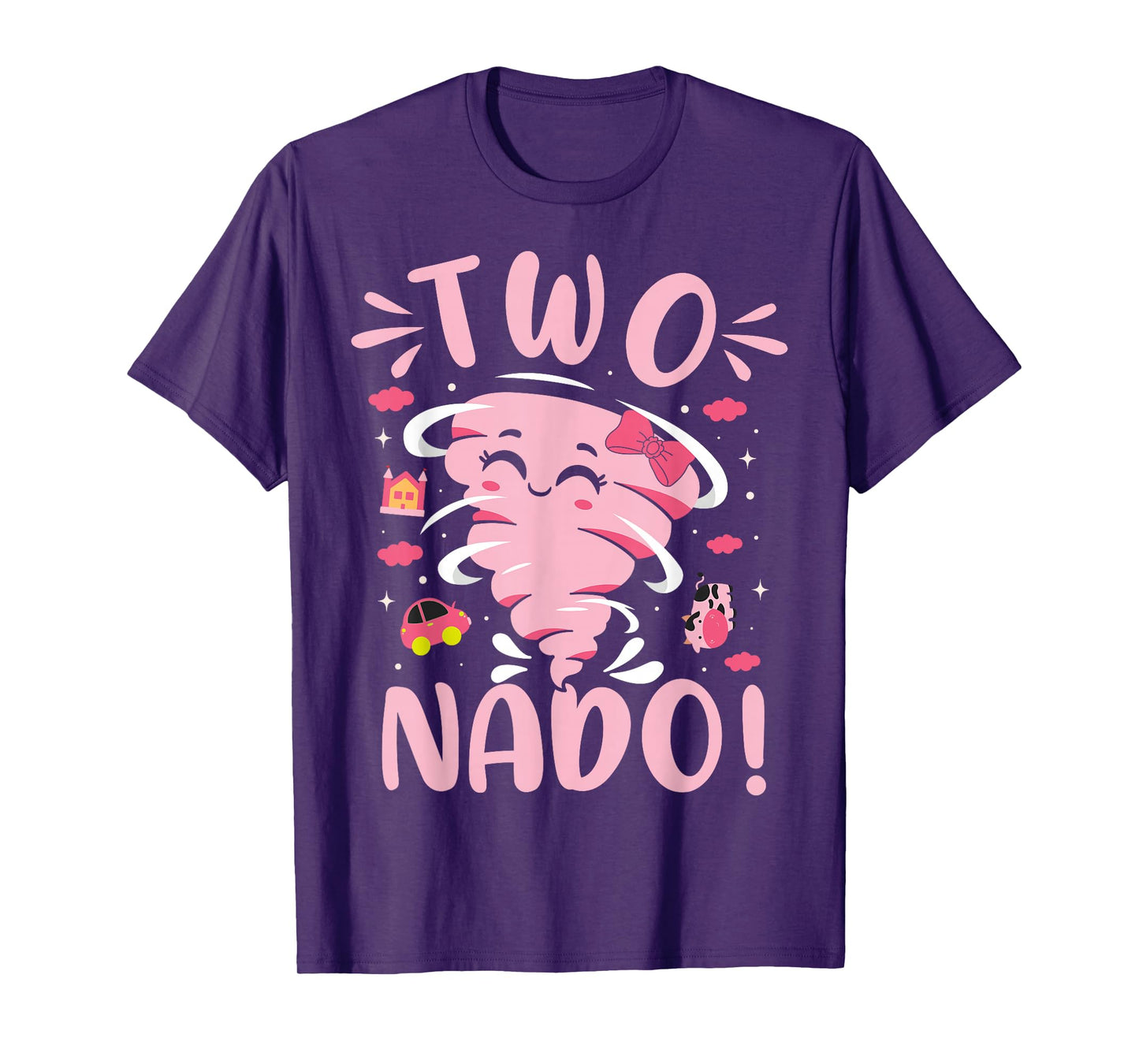 Tornado 2 Year Old Girl Birthday Two Nado 2nd Bday Party T-Shirt