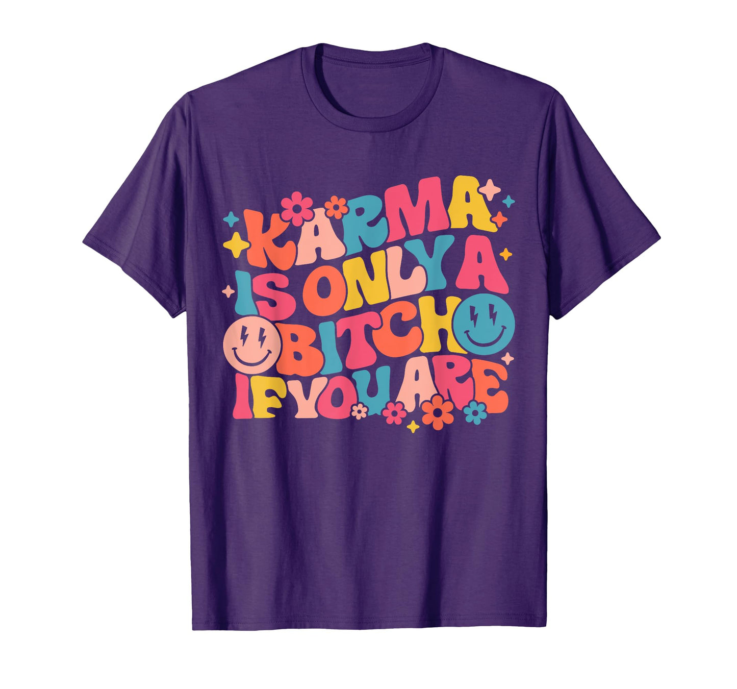 Karma Is Only A Bitch If You Are Trendy Leopard Preppy T-Shirt