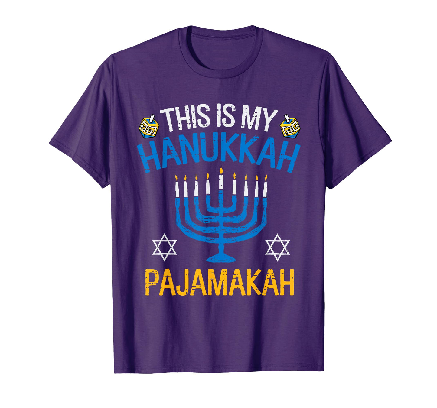 Vintage This is My Hanukkah Pajamakah Pajama Chanukah Jewish T-Shirt