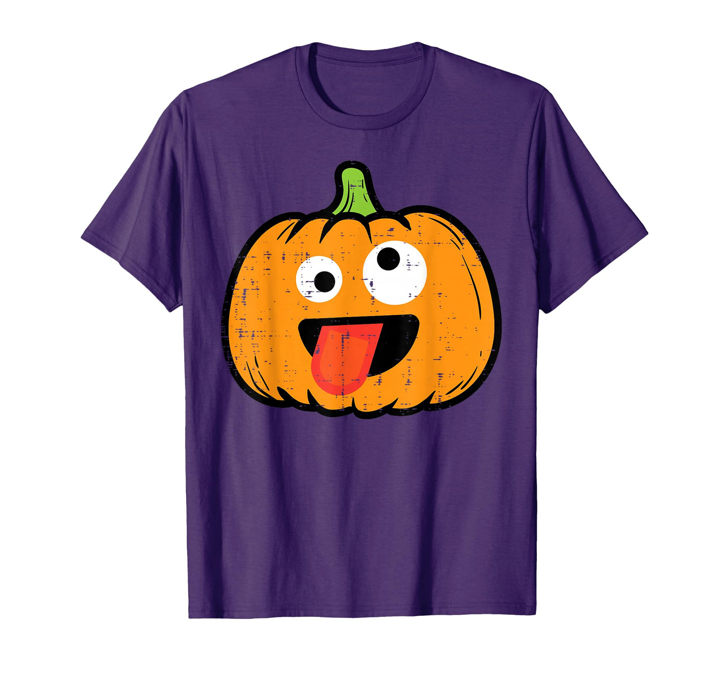 Halloween Pumpkin Tongue Out Face Costume Boy Kids Men Women T-Shirt