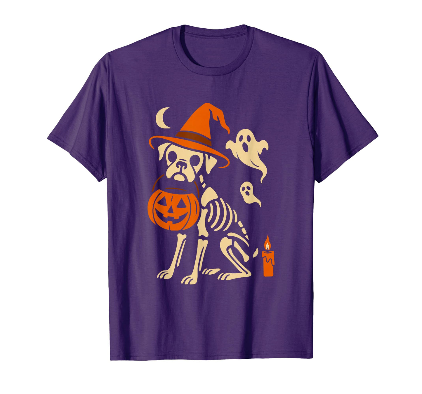 Witch Boxer Dog Halloween Pumpkin Boxer Dog Mom Dog Lover T-Shirt