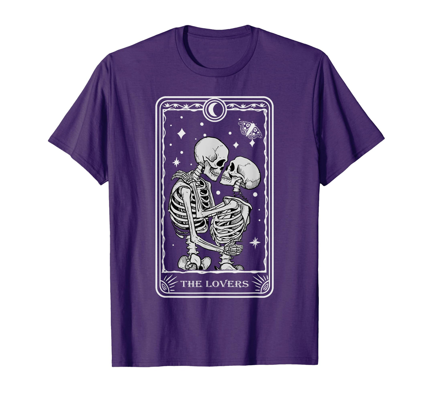 The Lovers Vintage Tarot Card Astrology Goth Halloween Women T-Shirt