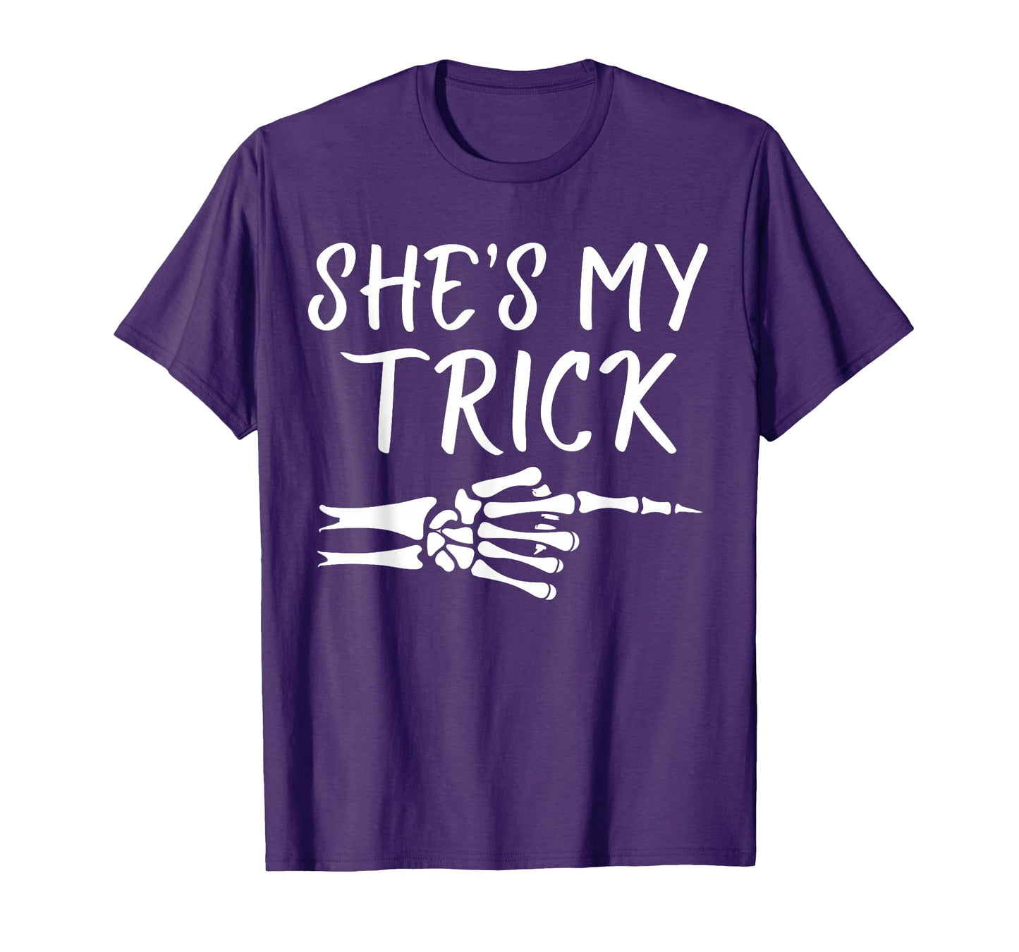 Shes My Trick Matching Couple Halloween Costume Boyfriend T-Shirt