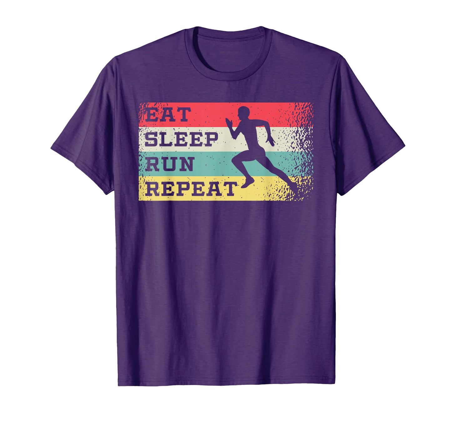 Eat Sleep Run Repeat Retro Vintage Funny Running Runner T-Shirt