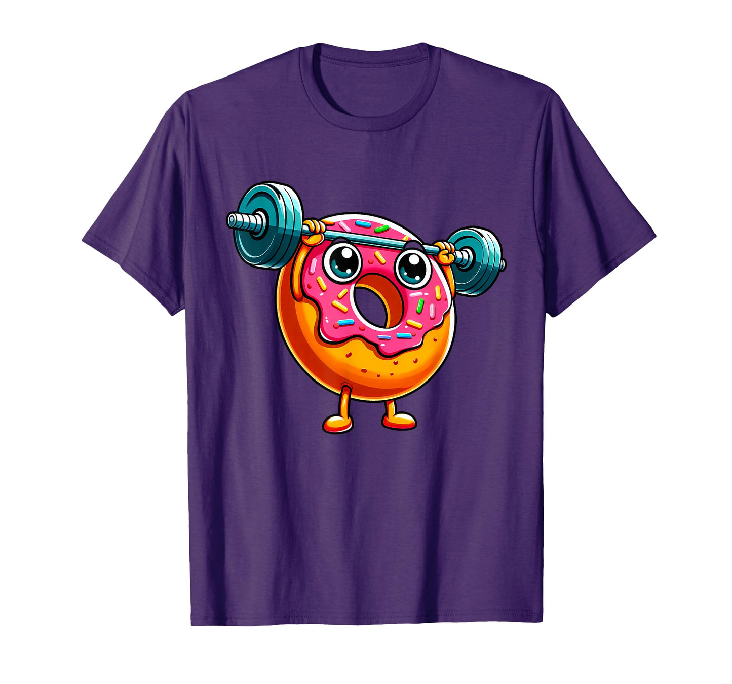 Weightlifing Funny Fitness Workout Gym Donut Lover Men Women T-Shirt